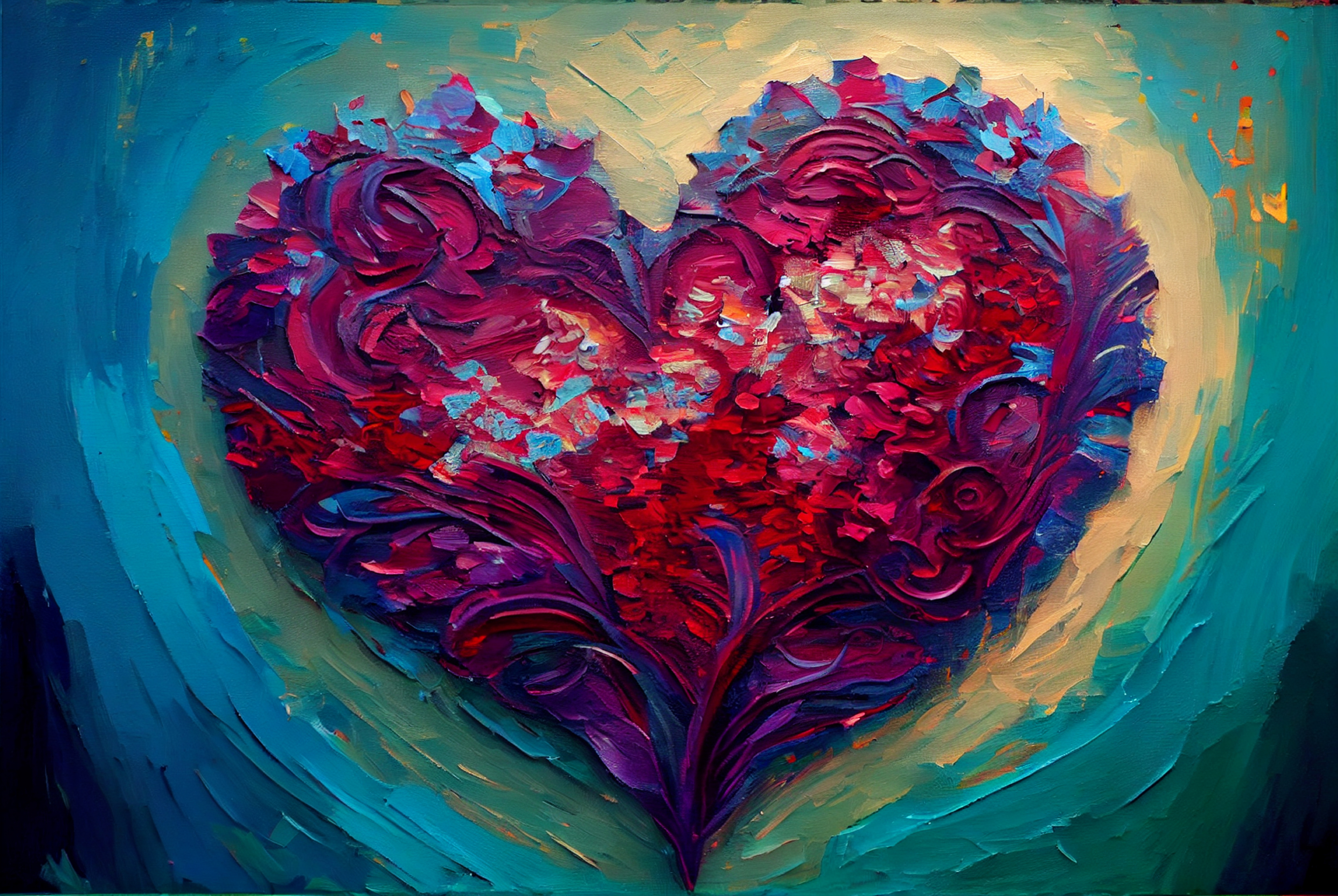 Valentines Day Oil Painting