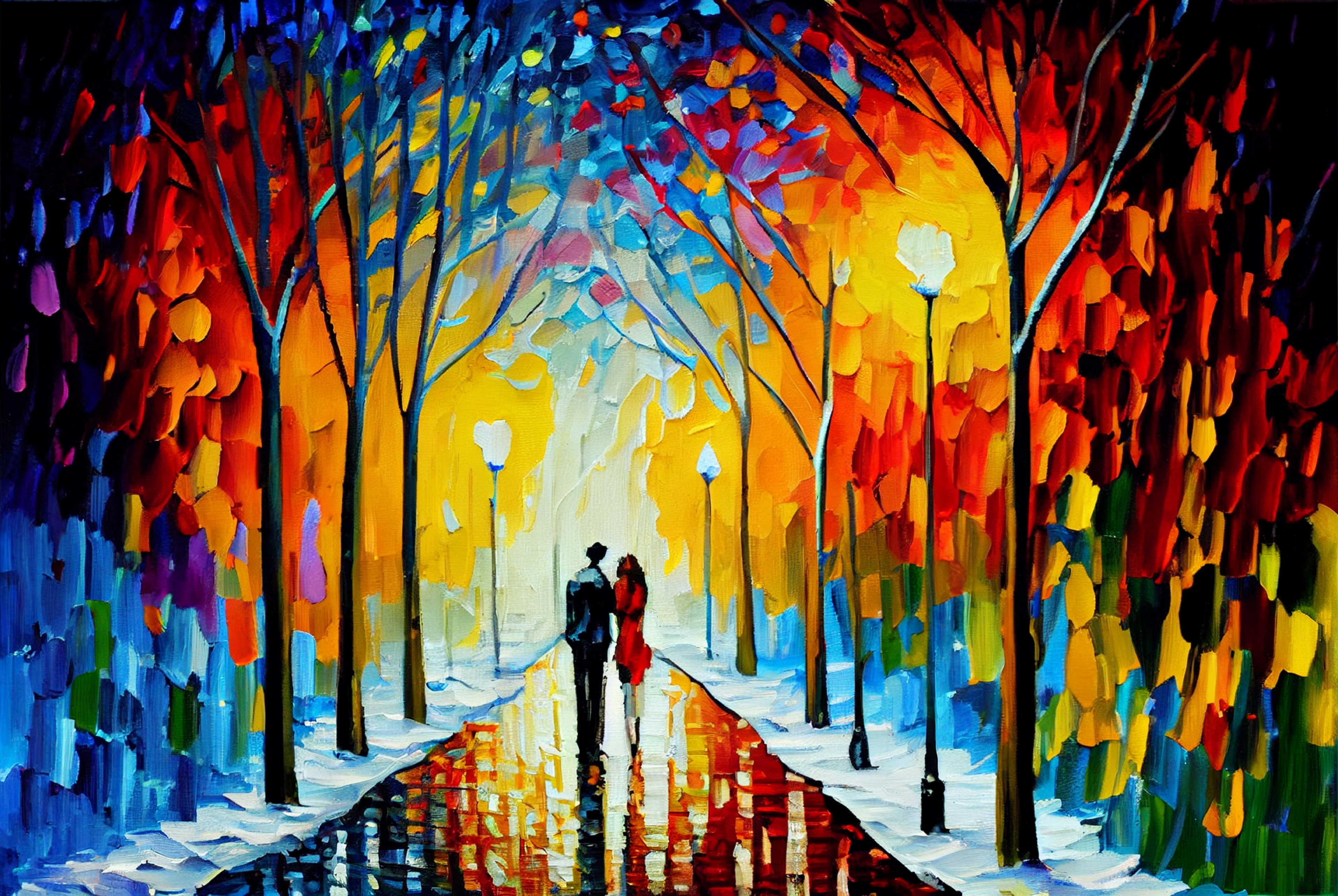 Valentines Day Oil Painting