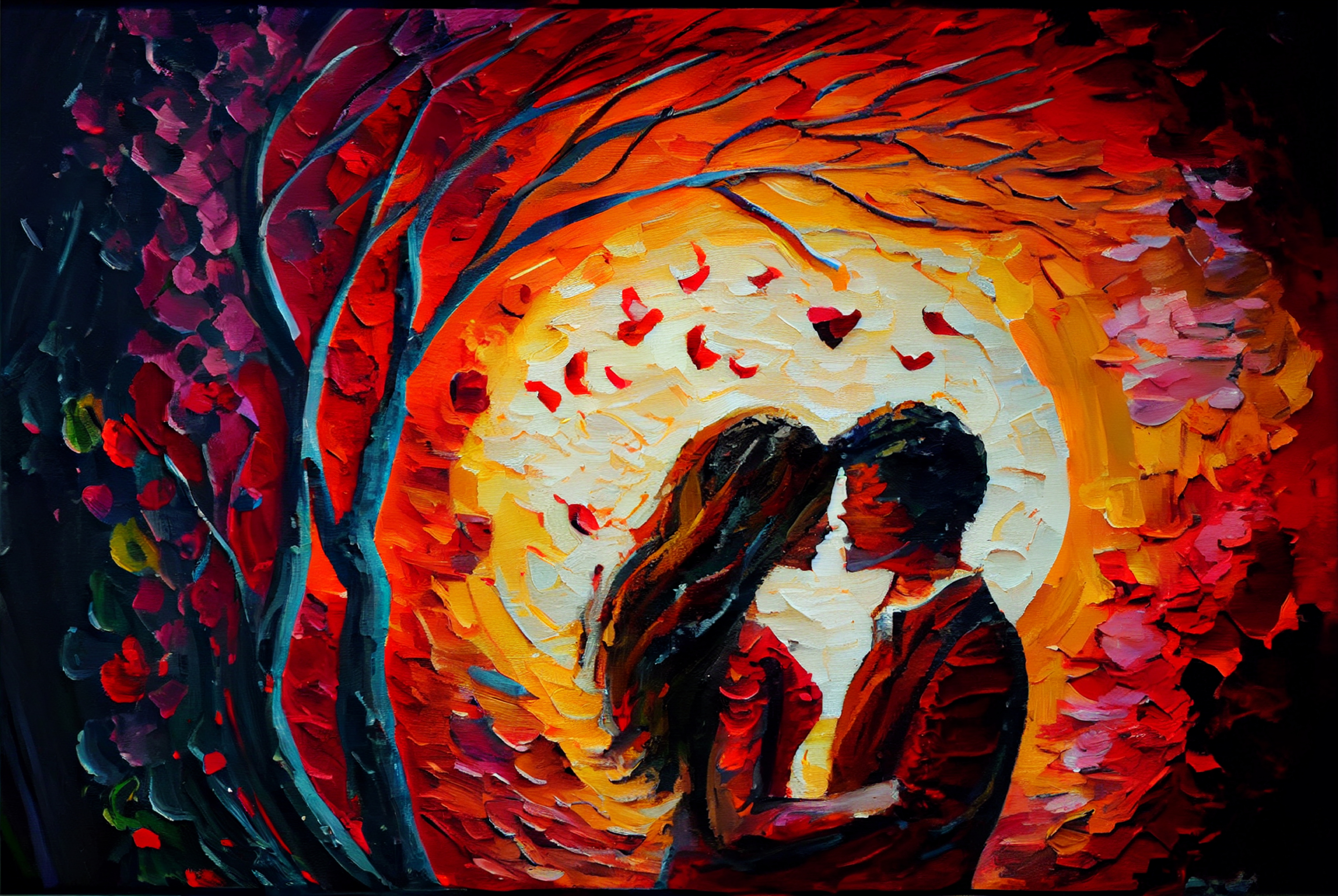 Valentines Oil Painting Background