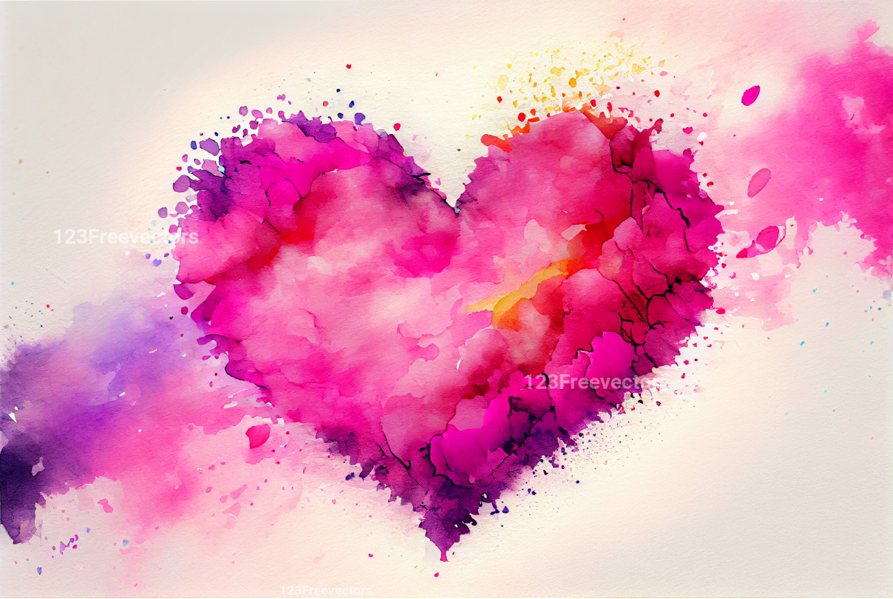 Watercolor Valentine Background