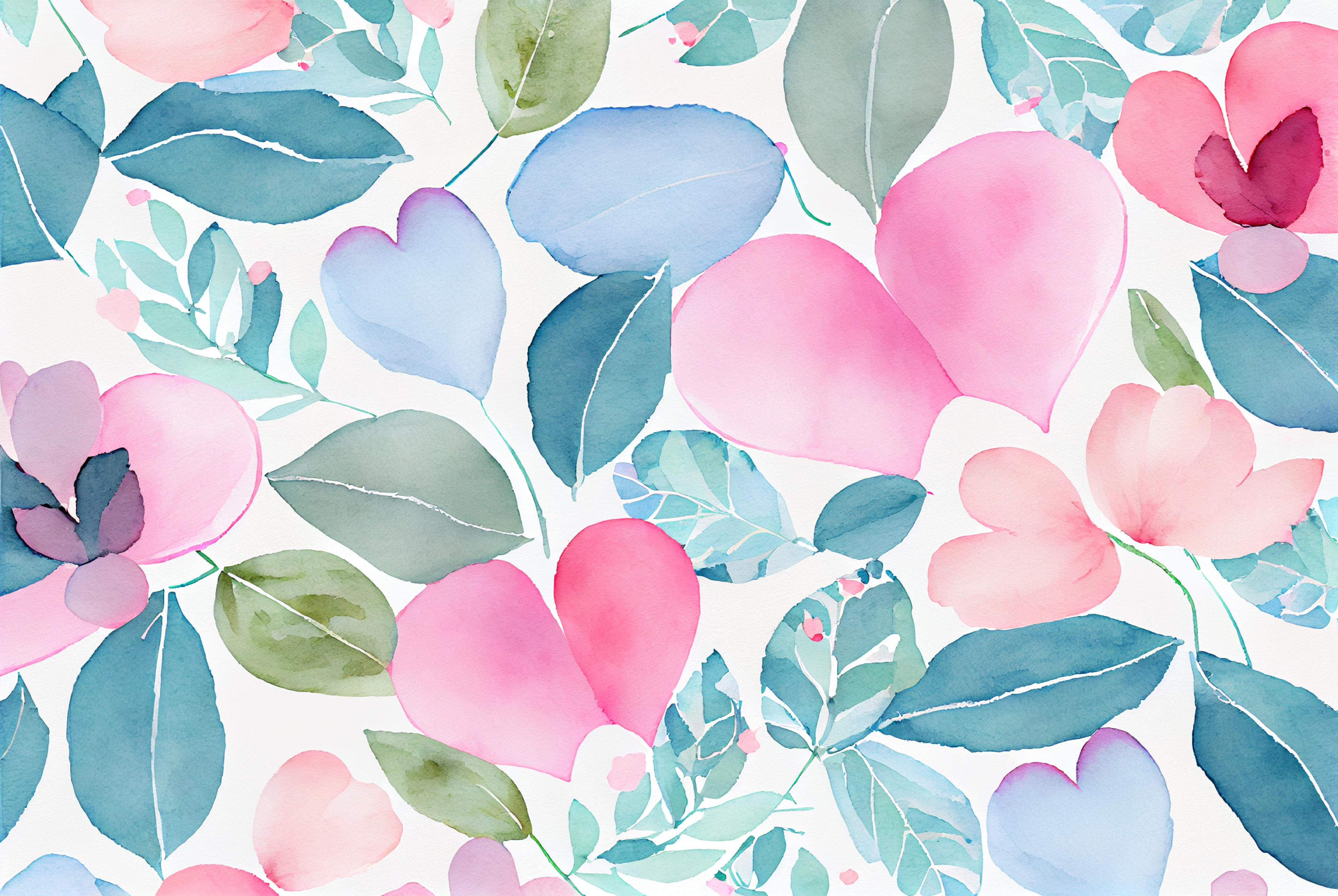 Valentines Watercolor Background