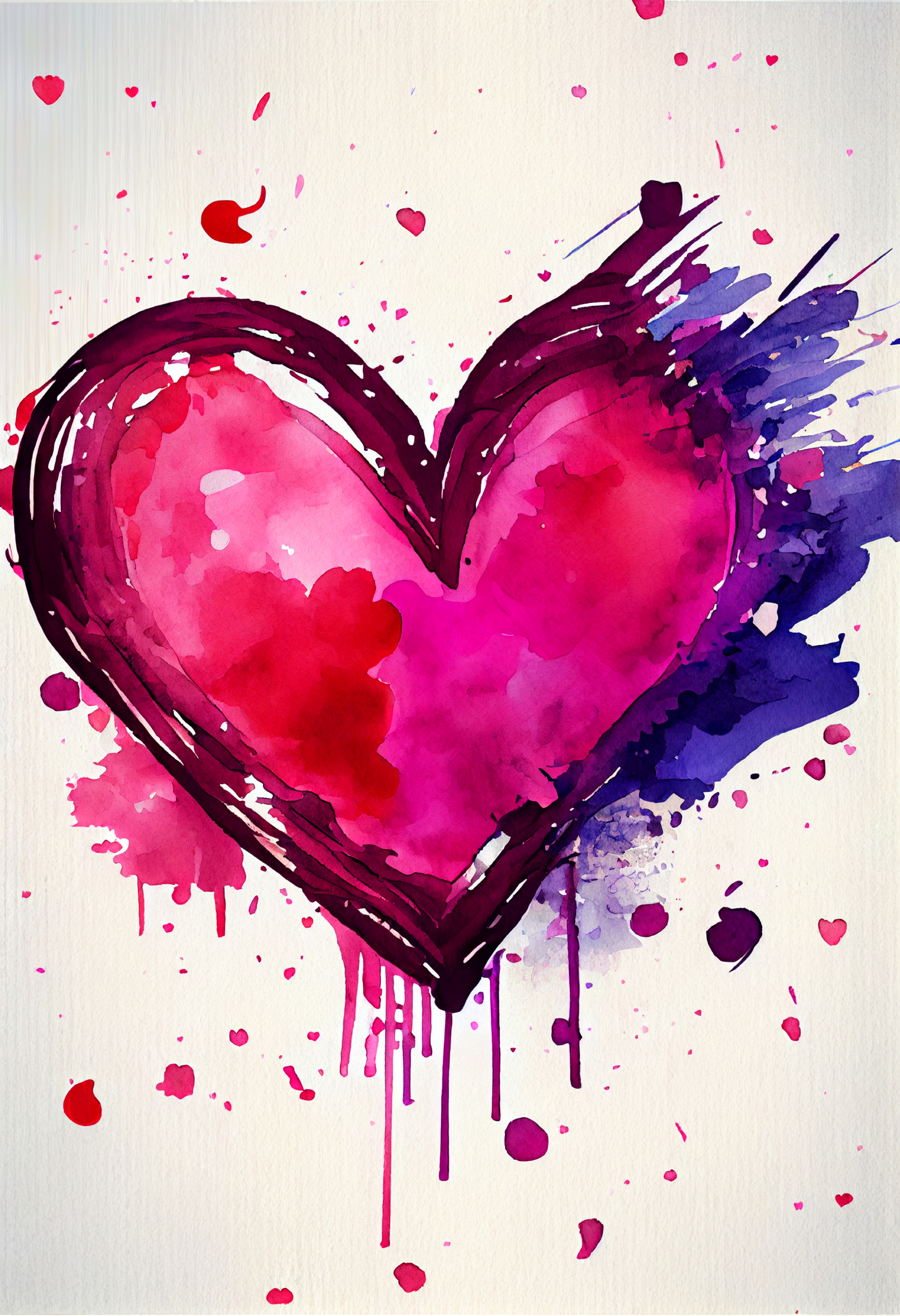 Discover a Stunning Array of Watercolor Heart Designs