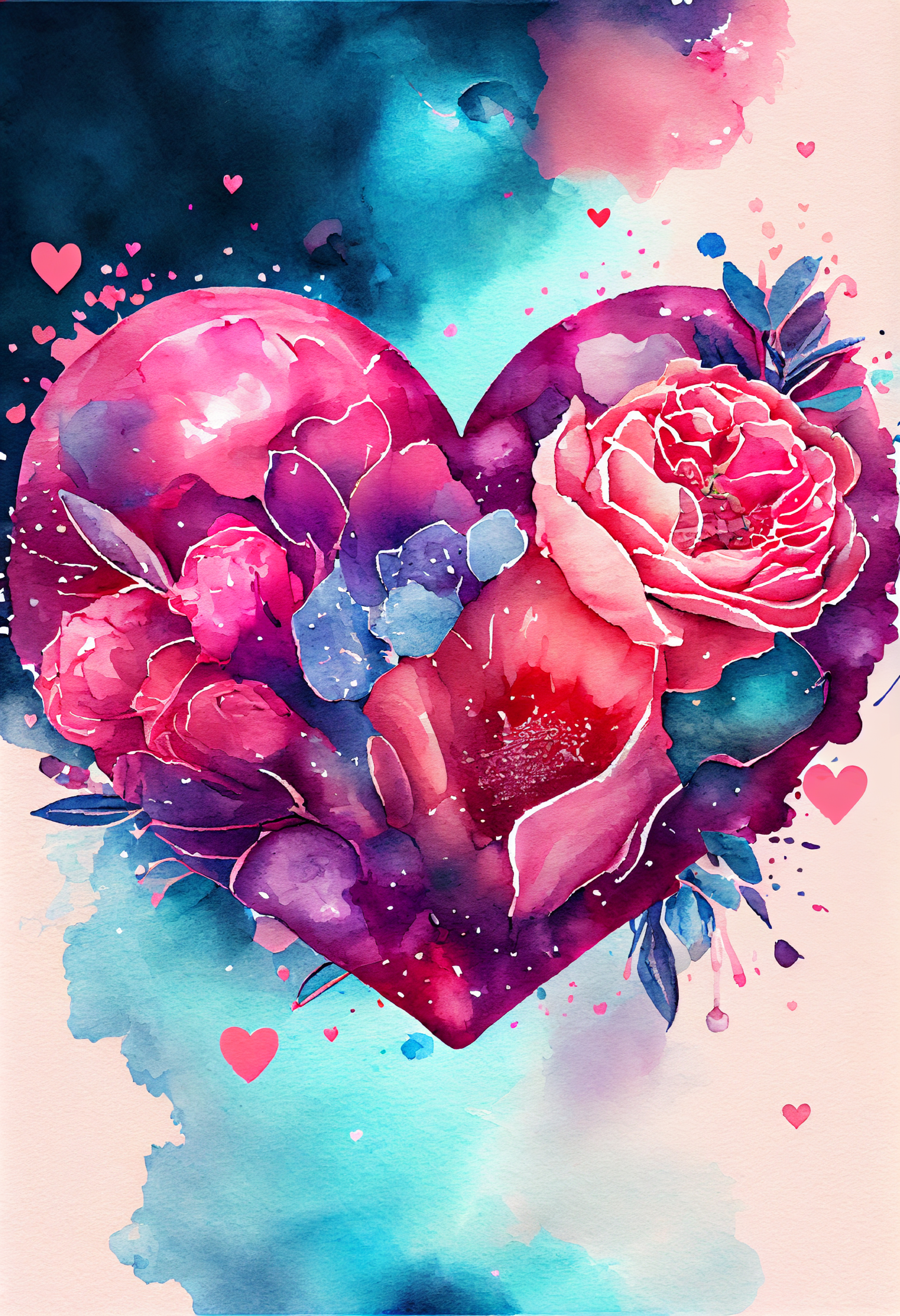 Discover a Stunning Array of Watercolor Heart Designs