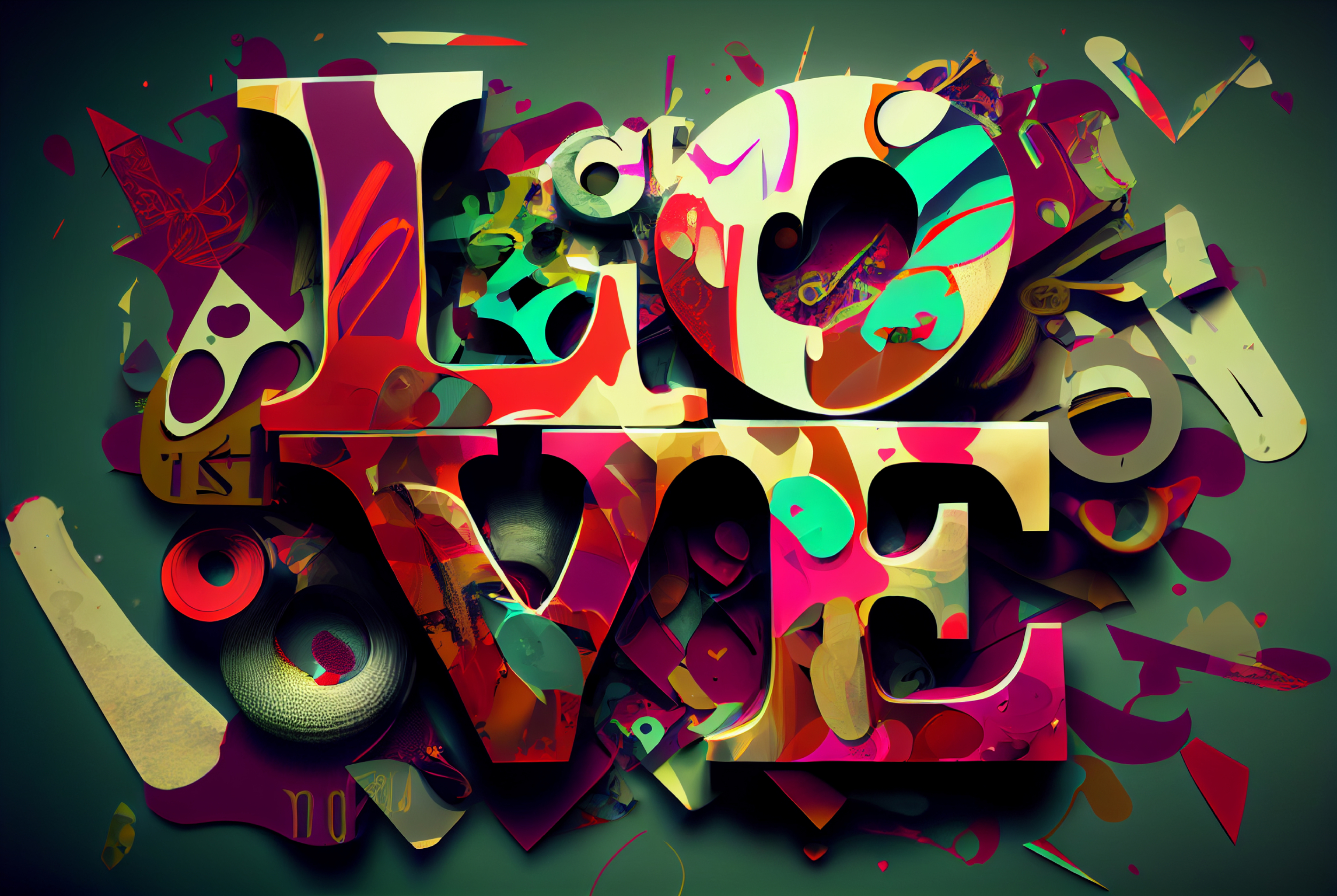 Valentines Background with Love Text