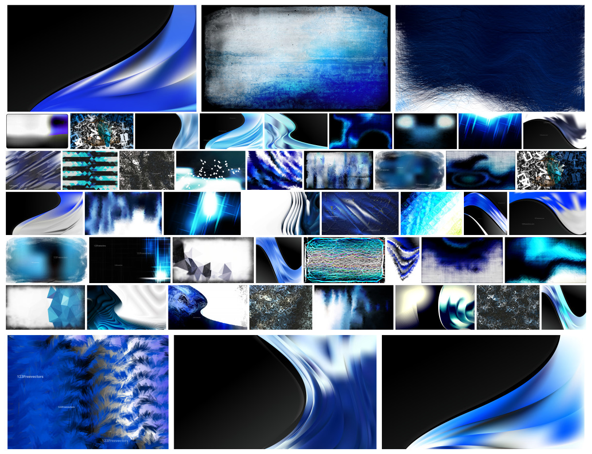 Diverse Designs: Blue Black and White Color Combo Collection