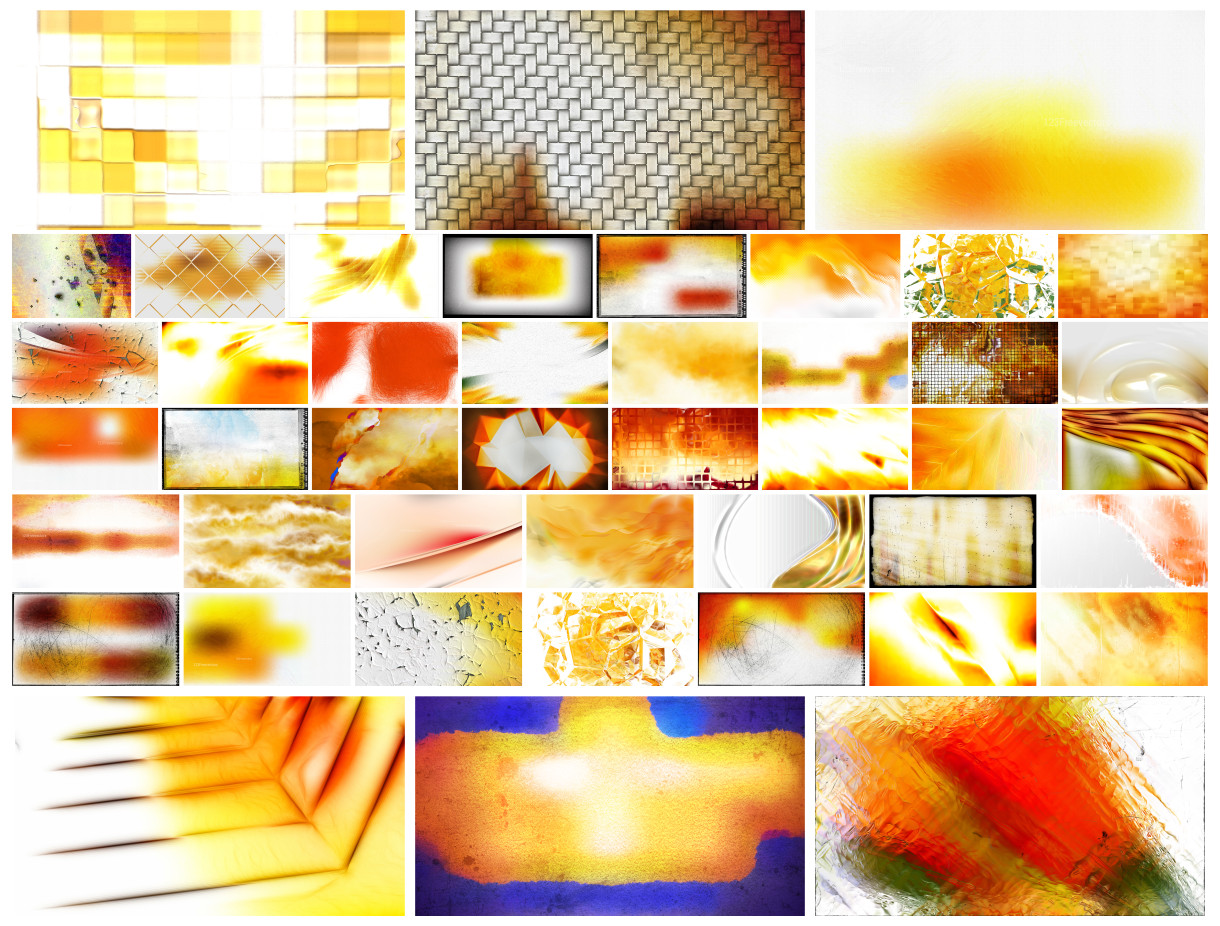 Vivid Creativity Unleashed: 44 Free High-Resolution Orange and White Backgrounds