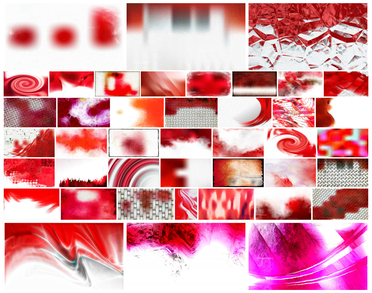 Red and White Collection: A Creative Array of 40+ Design Mediums