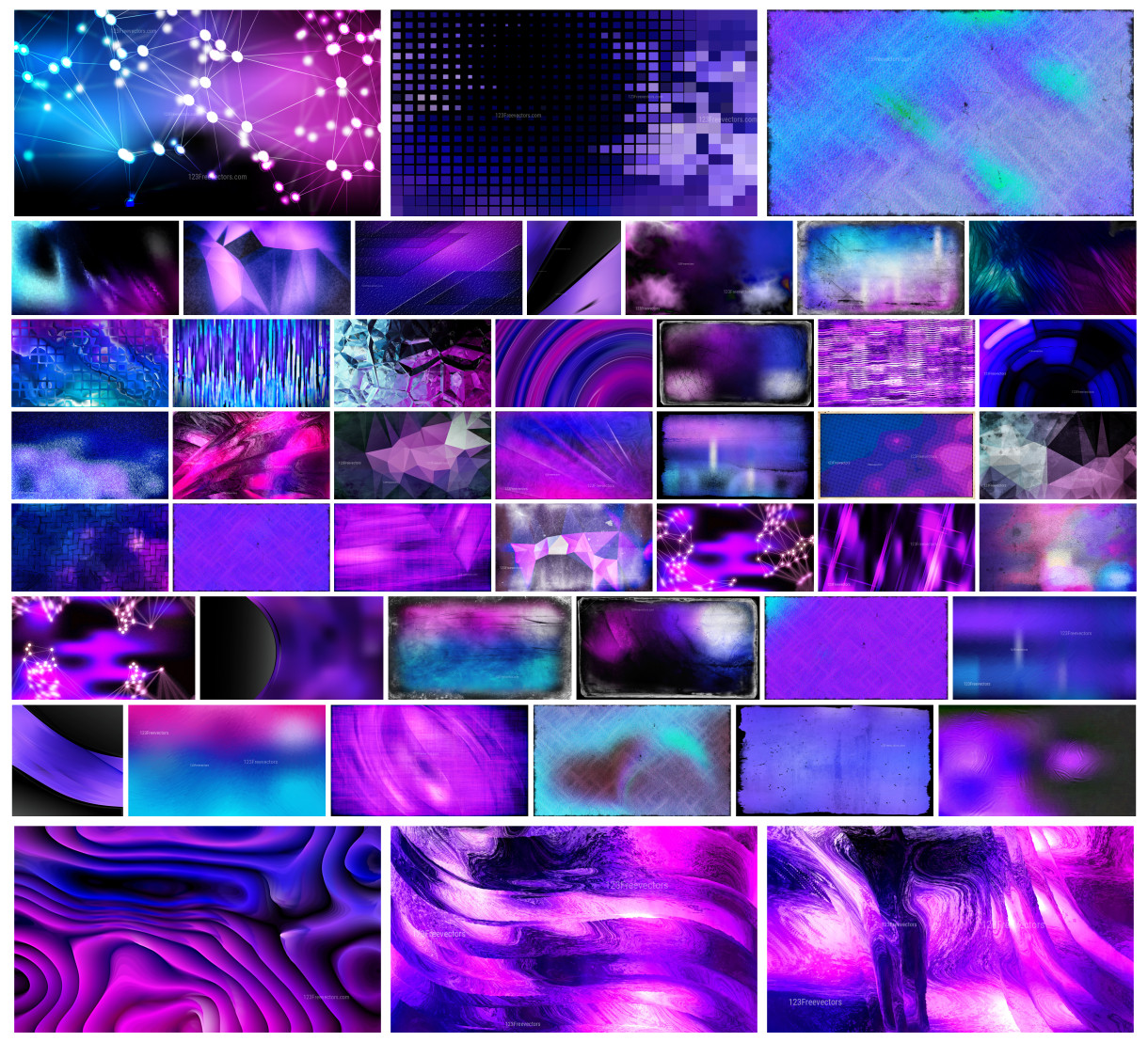Gorgeous blue and purple color combos 40 stunning designs 123freevectors