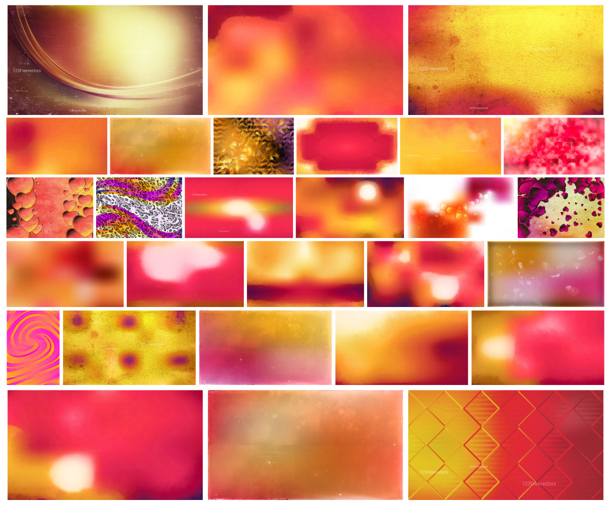 A Creative Collection of Pink and Orange Design Backgrounds