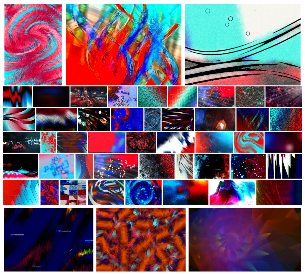 Elevate Your Designs with the Creative Collection of Red and Blue Color Combos