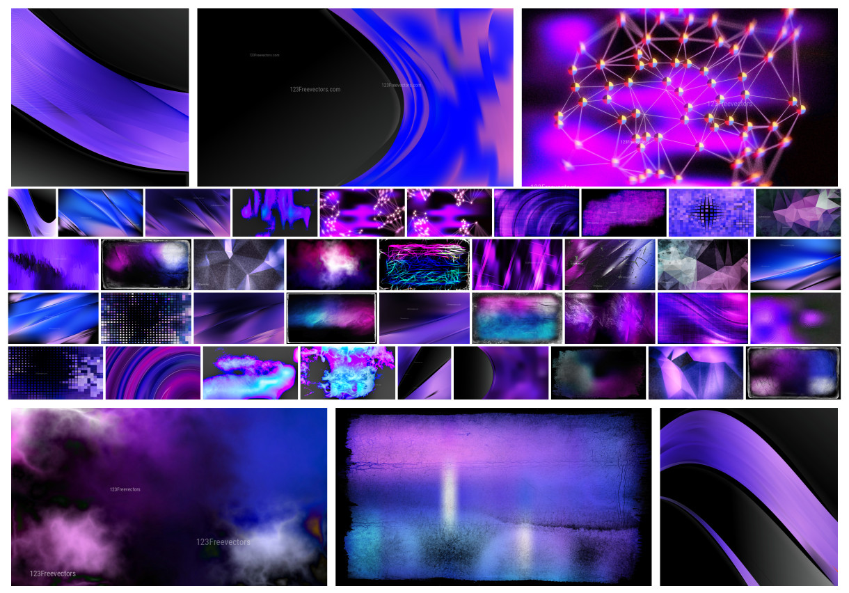 Unleash Your Creativity with a Stunning Black Blue and Purple Color Combo