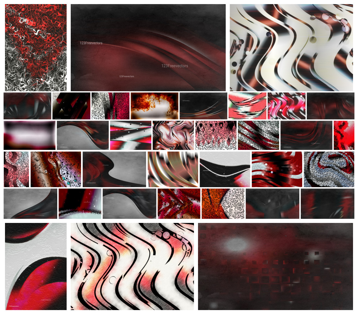 Captivating Creations: Black Grey and Red Design Collection