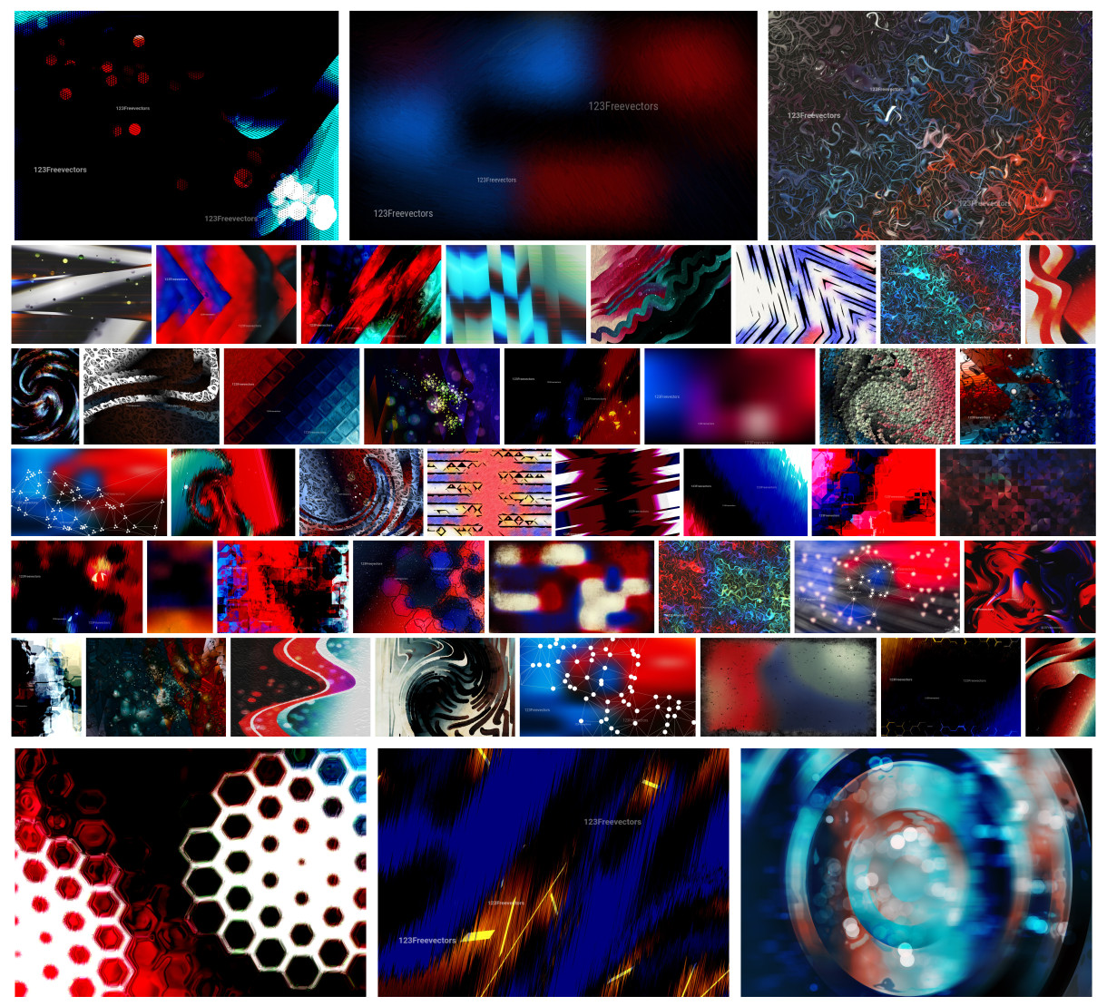 A Creative Collection of Black Red and Blue Color Combos