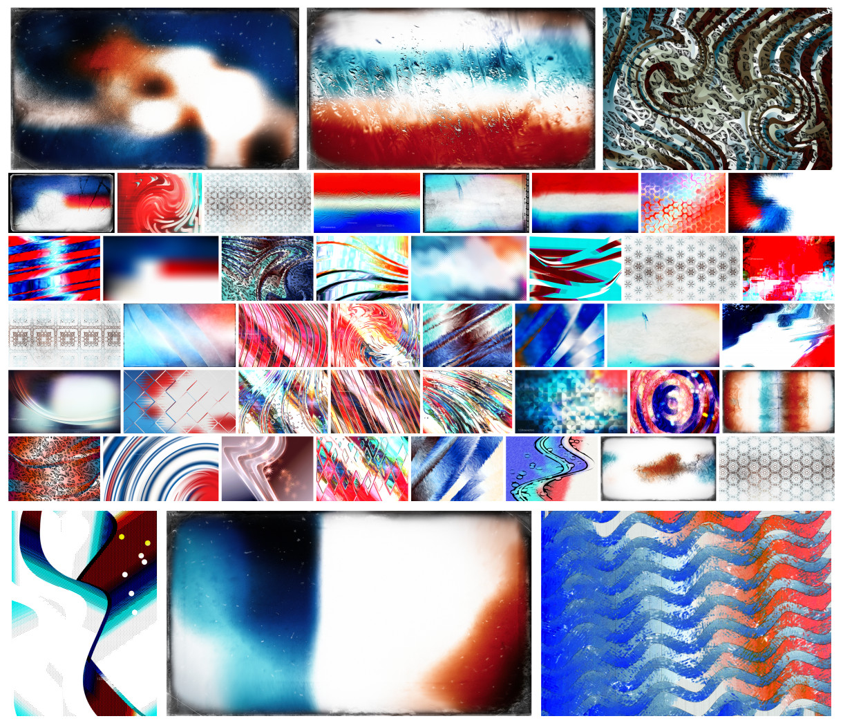Vibrant Creations: A Collection of Red White and Blue Design Inspirations