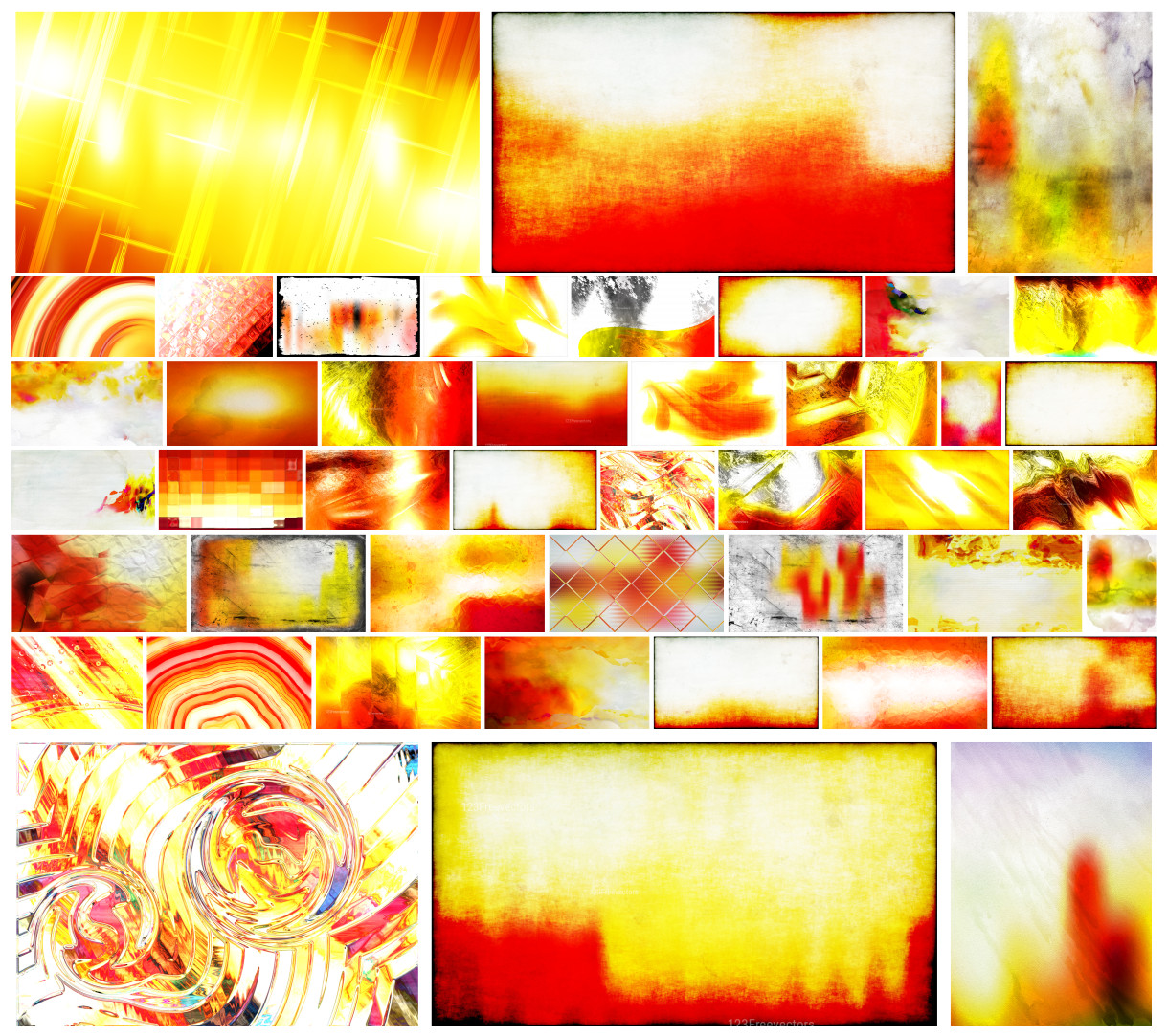 Vibrant and Versatile: A Creative Collection of Red White and Yellow Designs