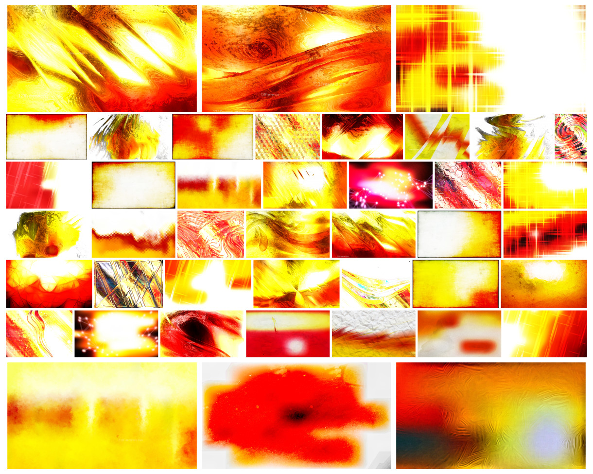 Vibrant Creations: A Colorful Collection of Red White and Yellow Designs