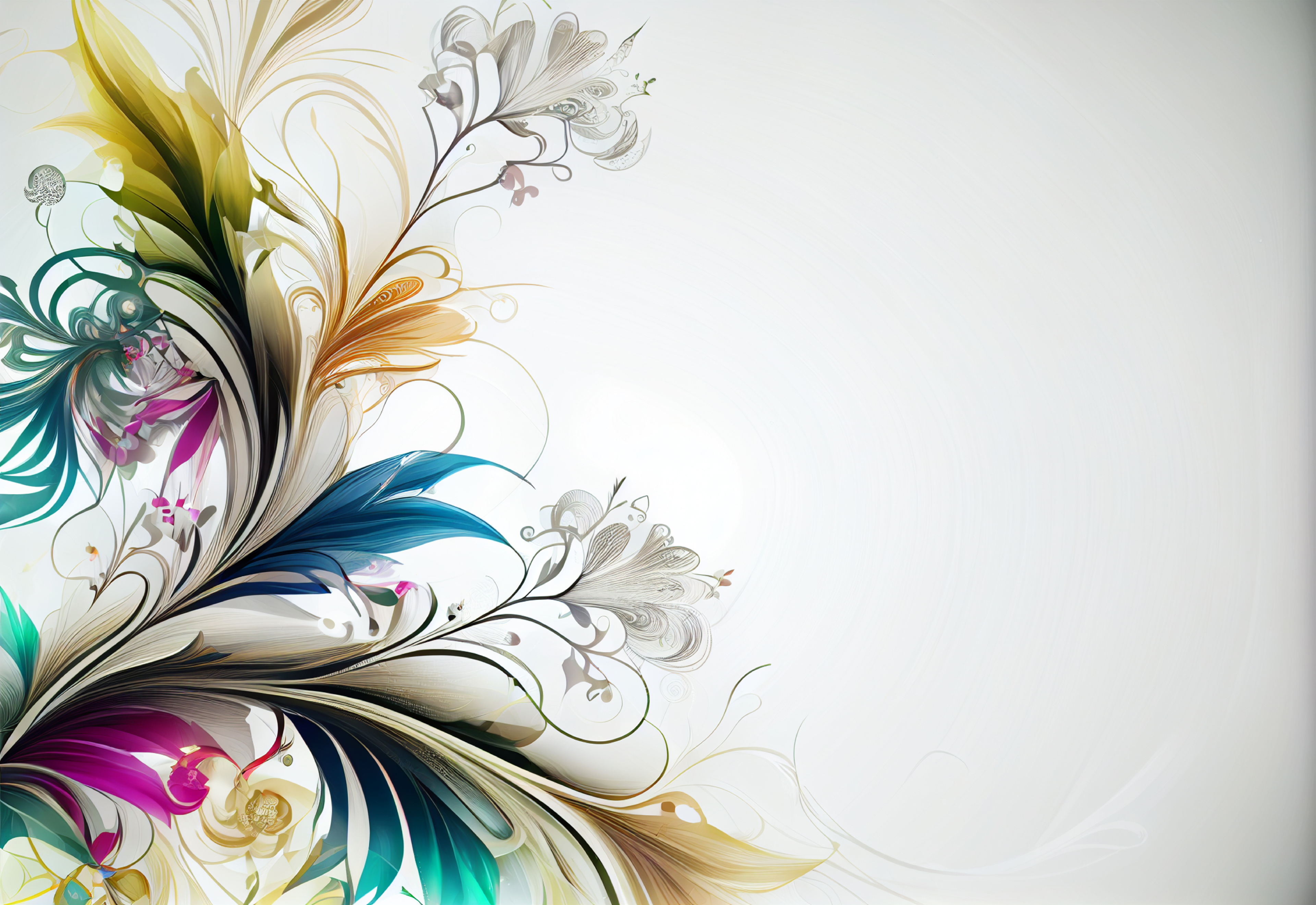 Colorful Floral Card Background