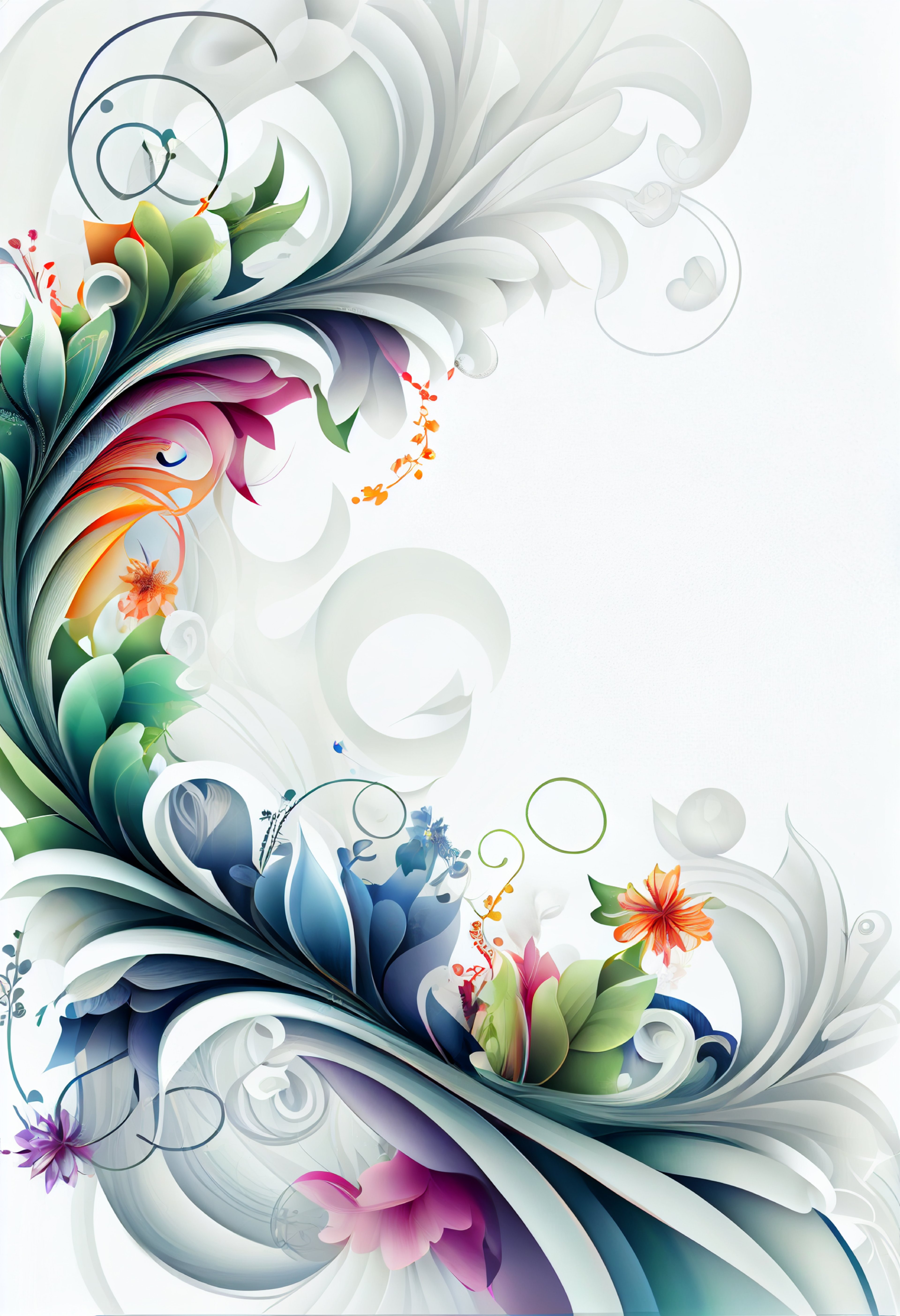 Colorful Floral Card Background Image