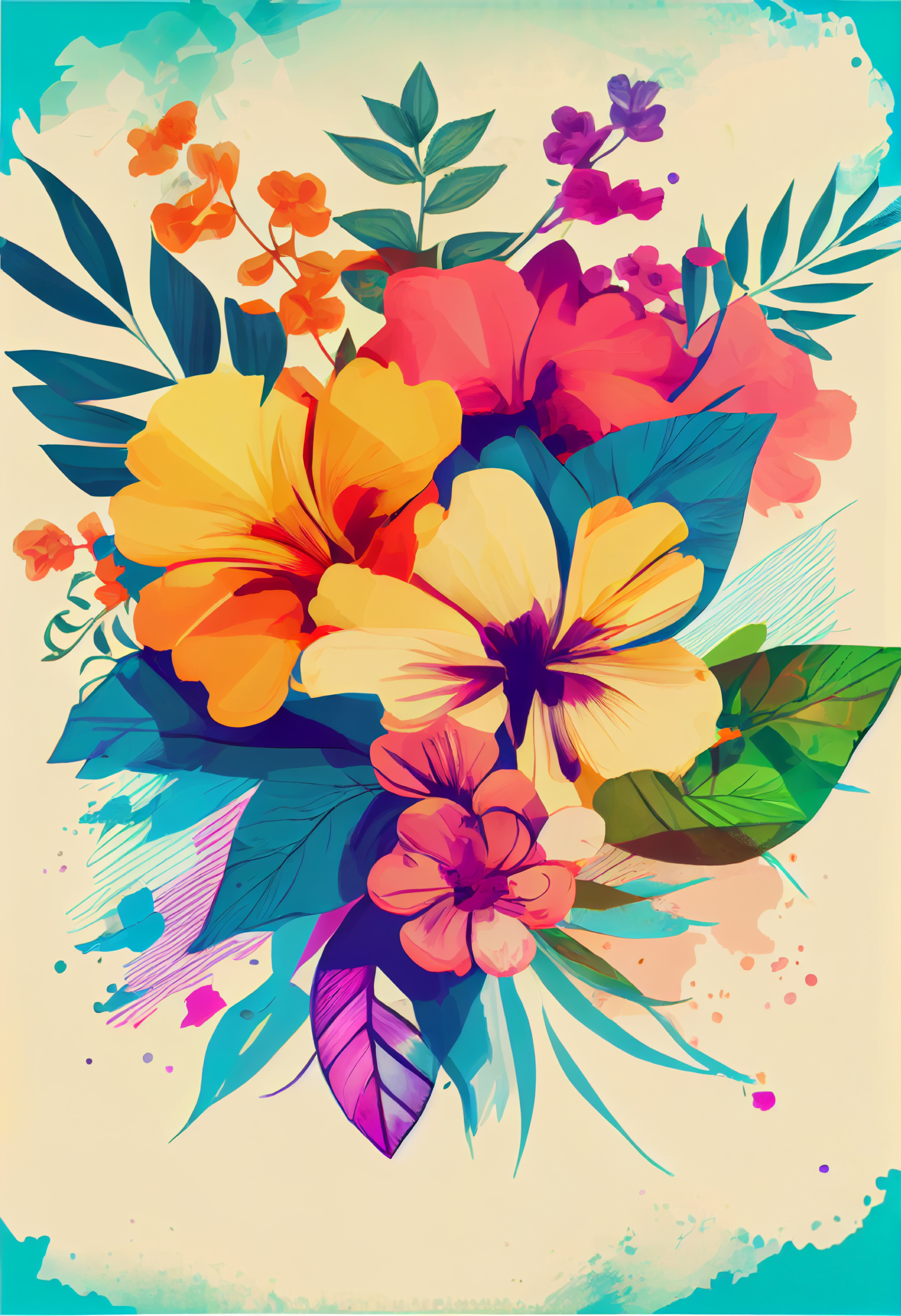 Colorful Flower Background Image
