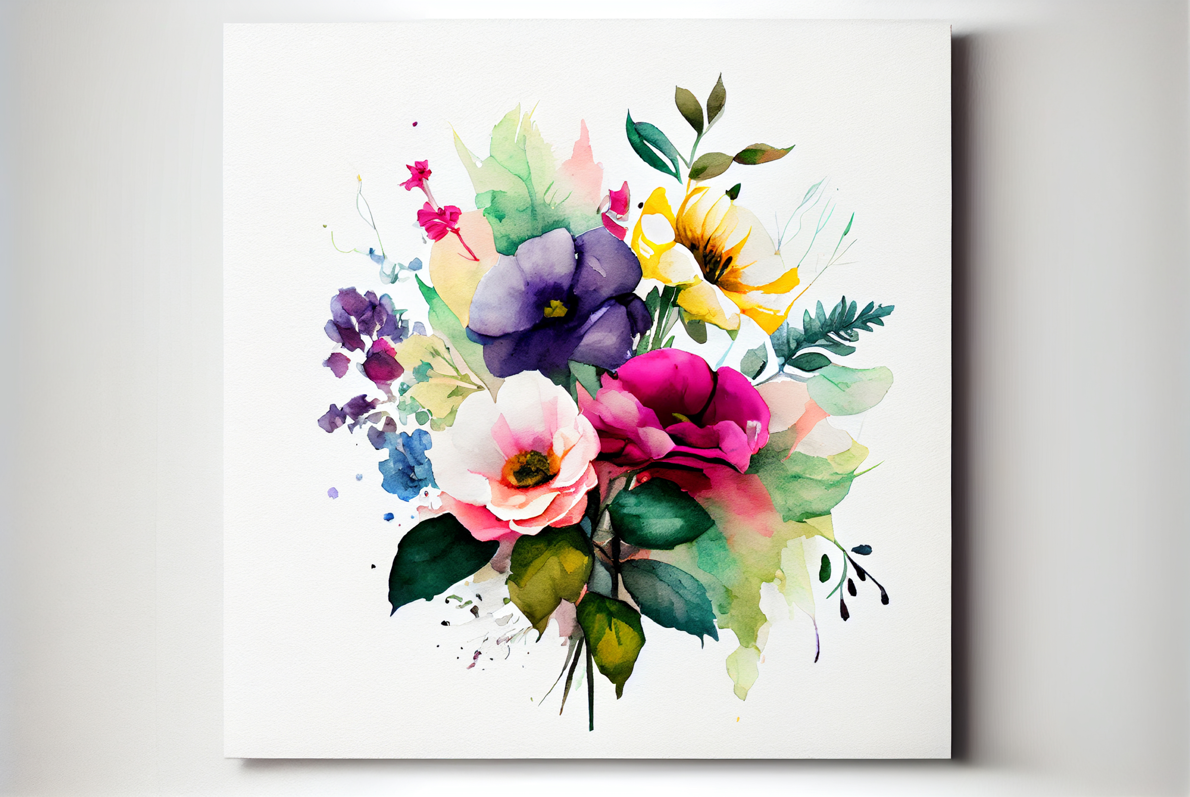 Watercolor Colorful Flower Background Image