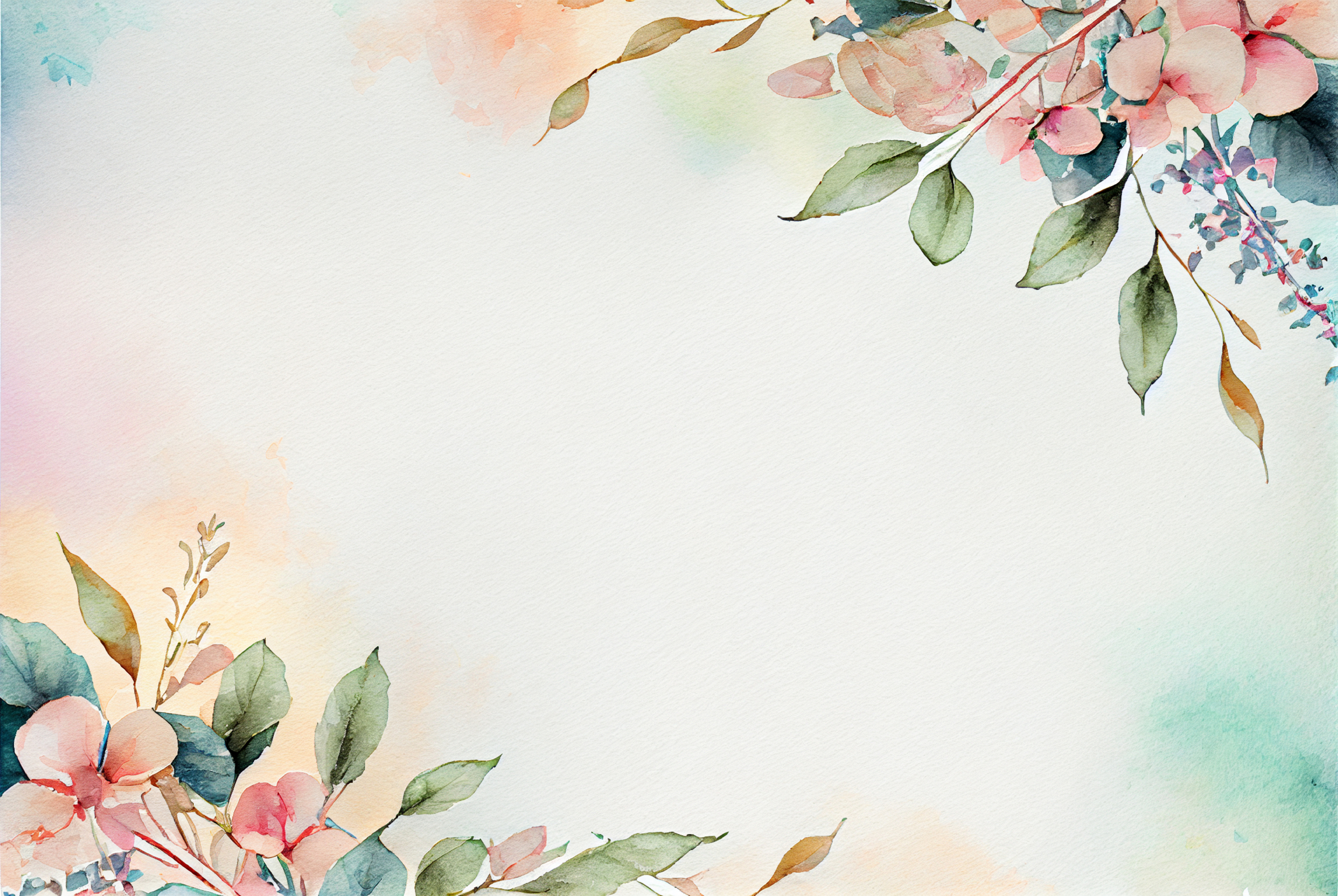 Elegance in Every Brush Stroke: 31 Watercolor Pastel Flower Card Backgrounds