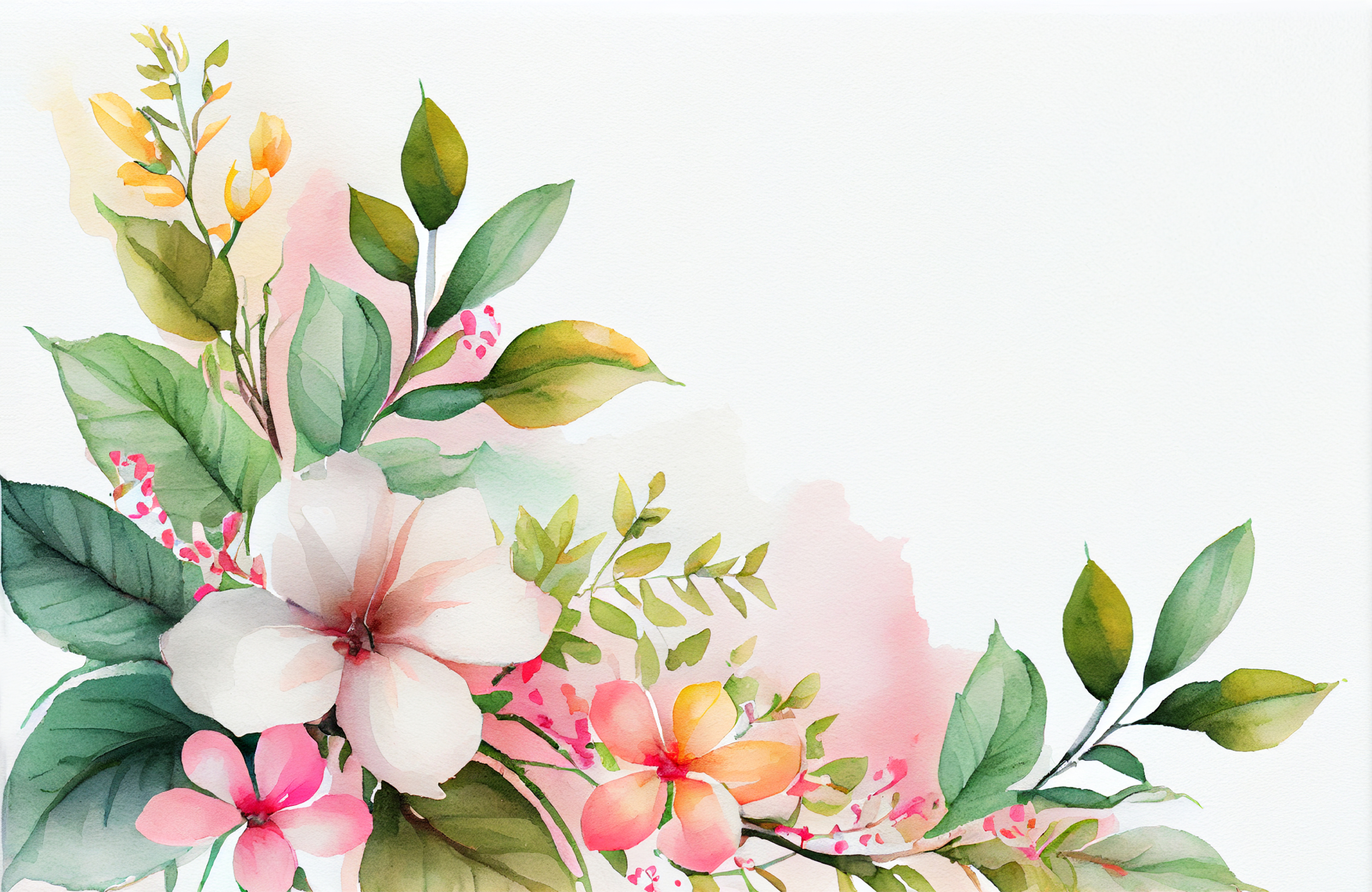 Elegance in Every Brush Stroke: 31 Watercolor Pastel Flower Card Backgrounds