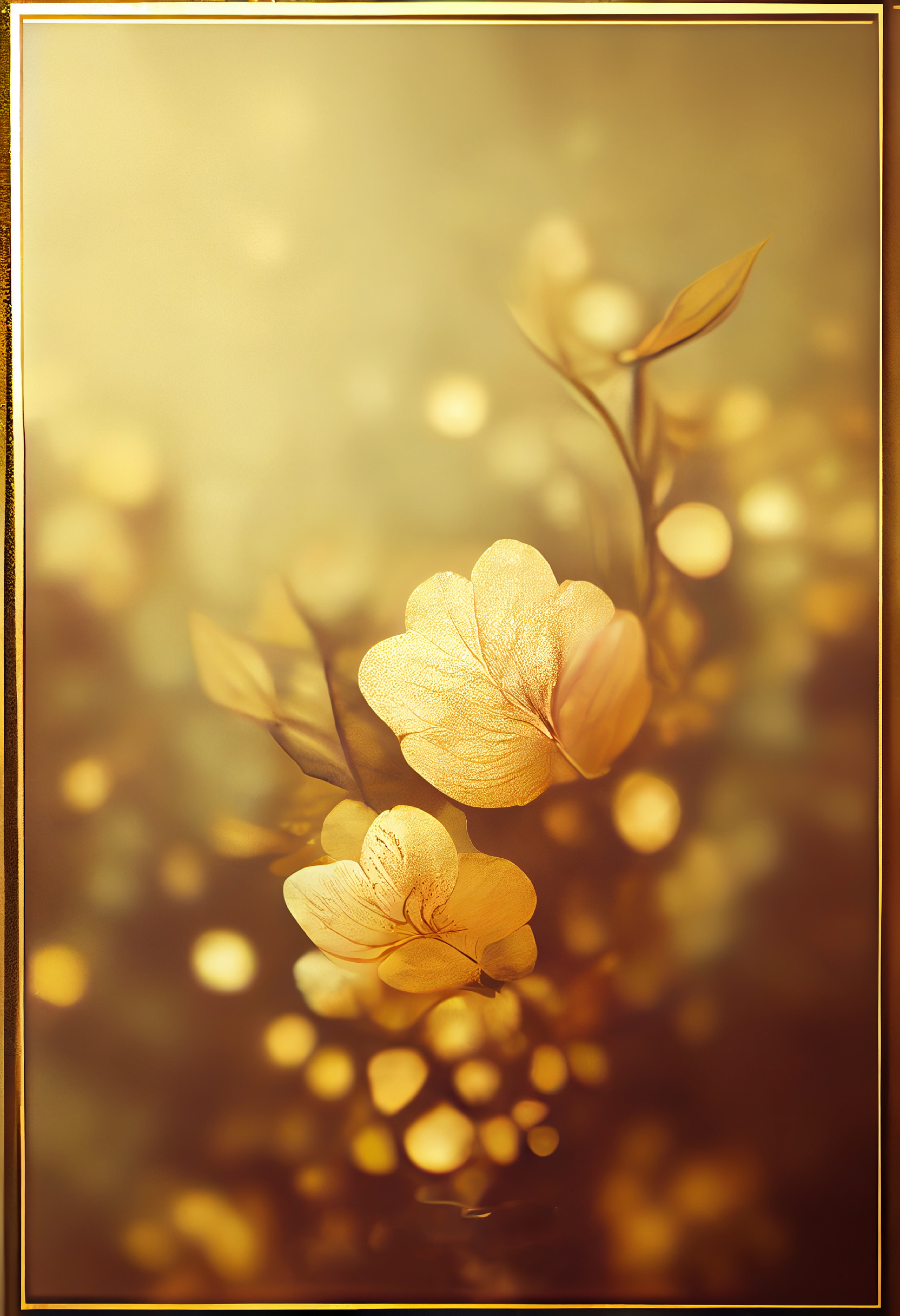 Gold Flower Background