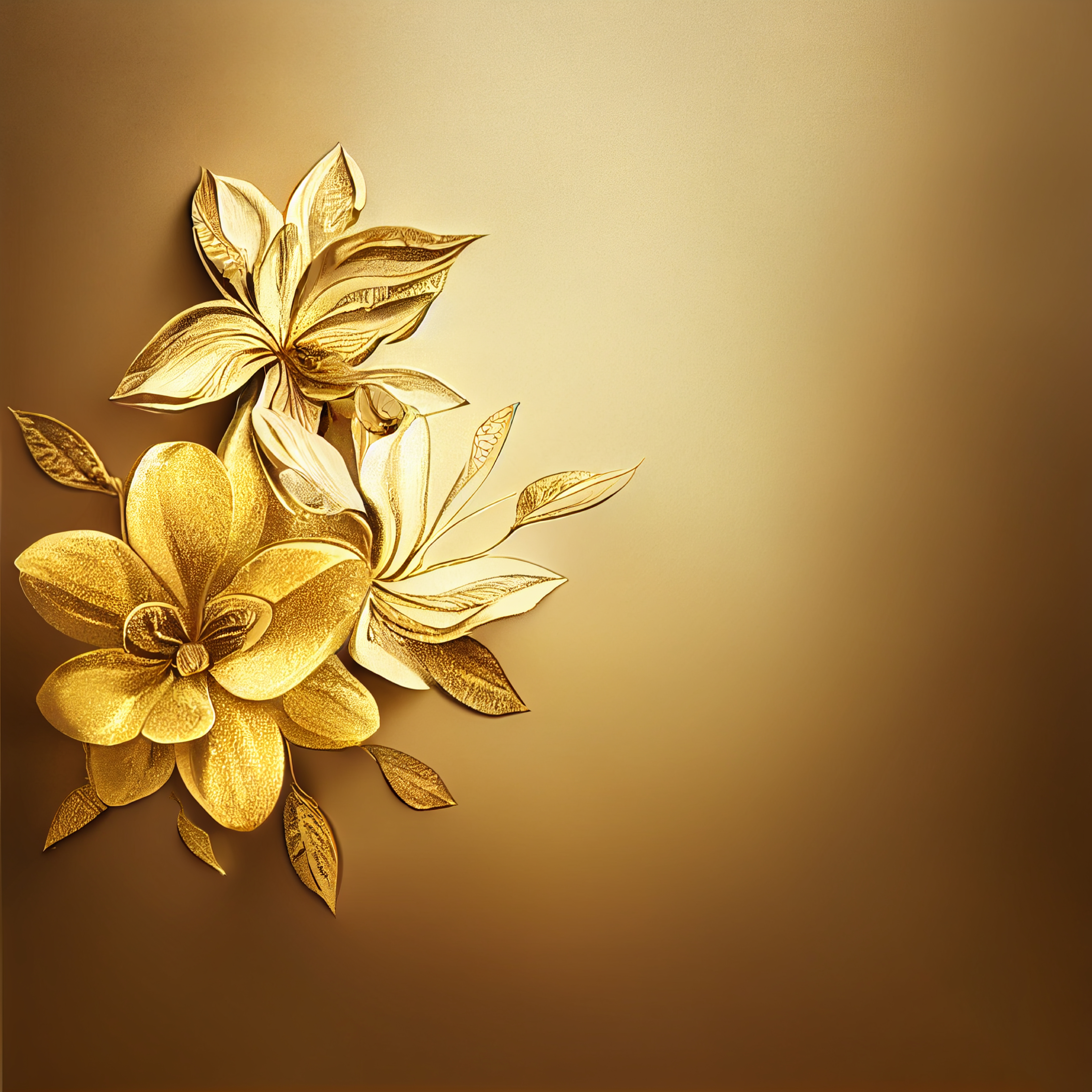 Gold Flower Background Image
