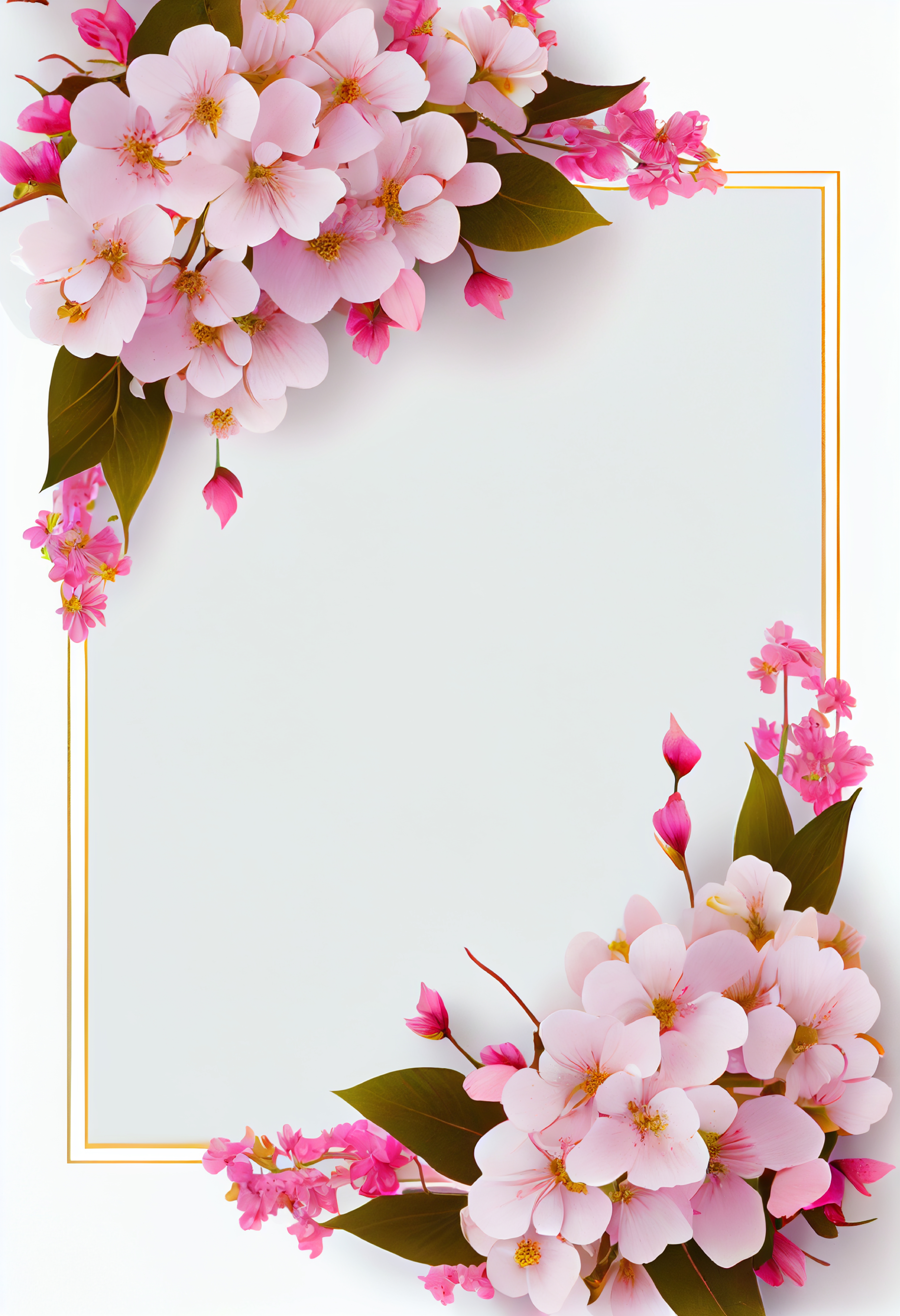 Pink Flower Frame Image