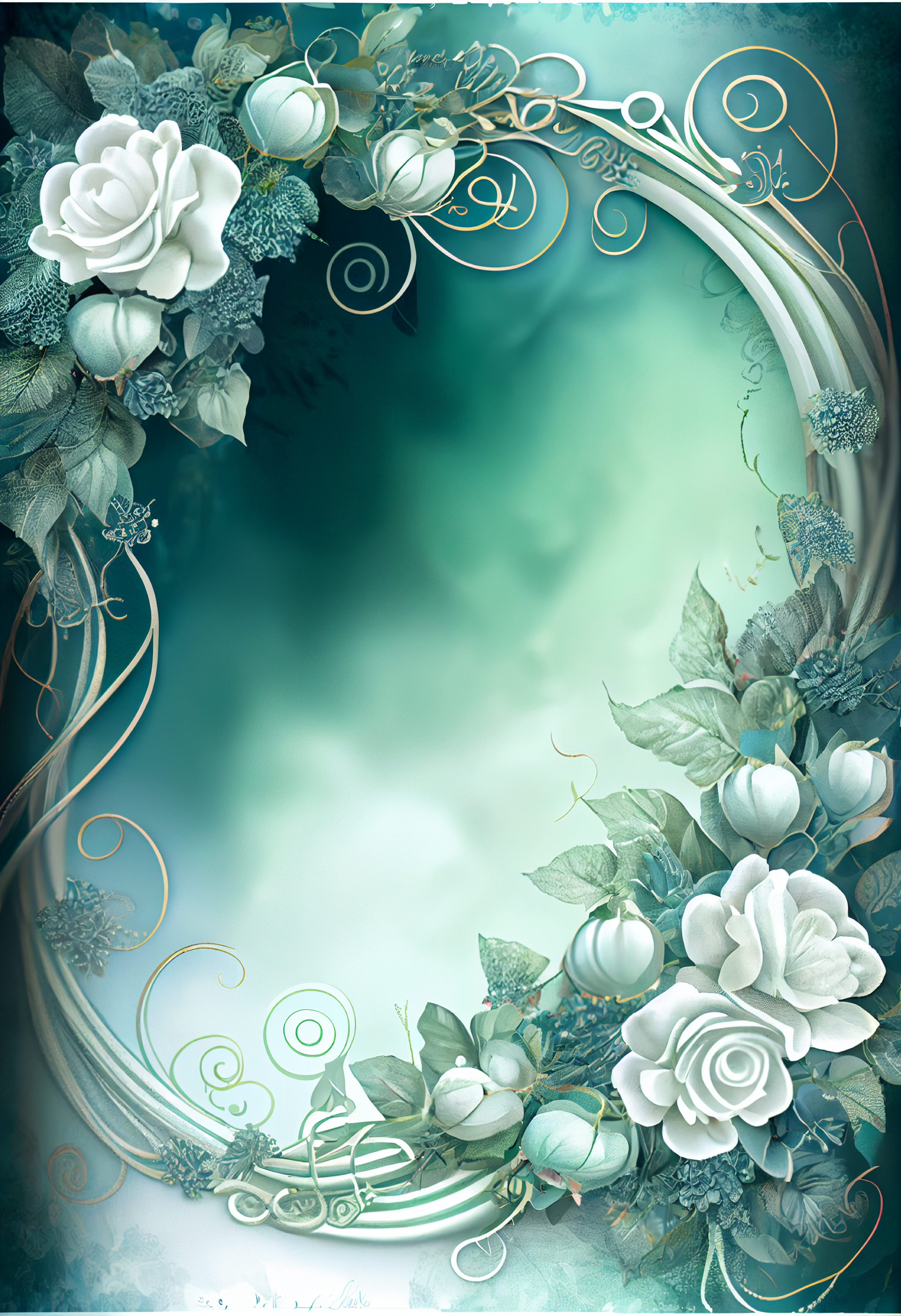 Fantasy Flower Wedding Invitation