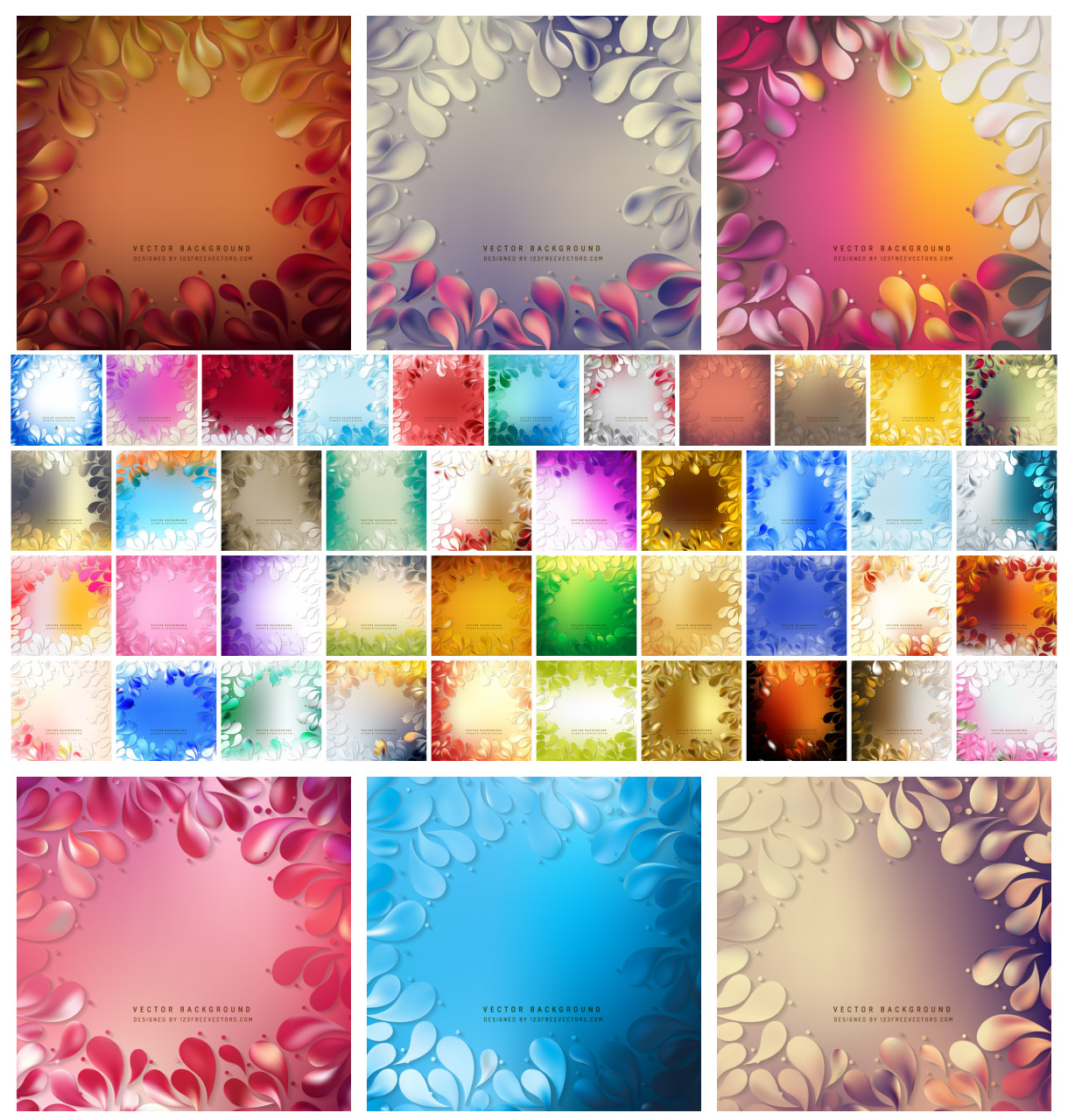 A Spectacular Array: Arc Drops Background Vector