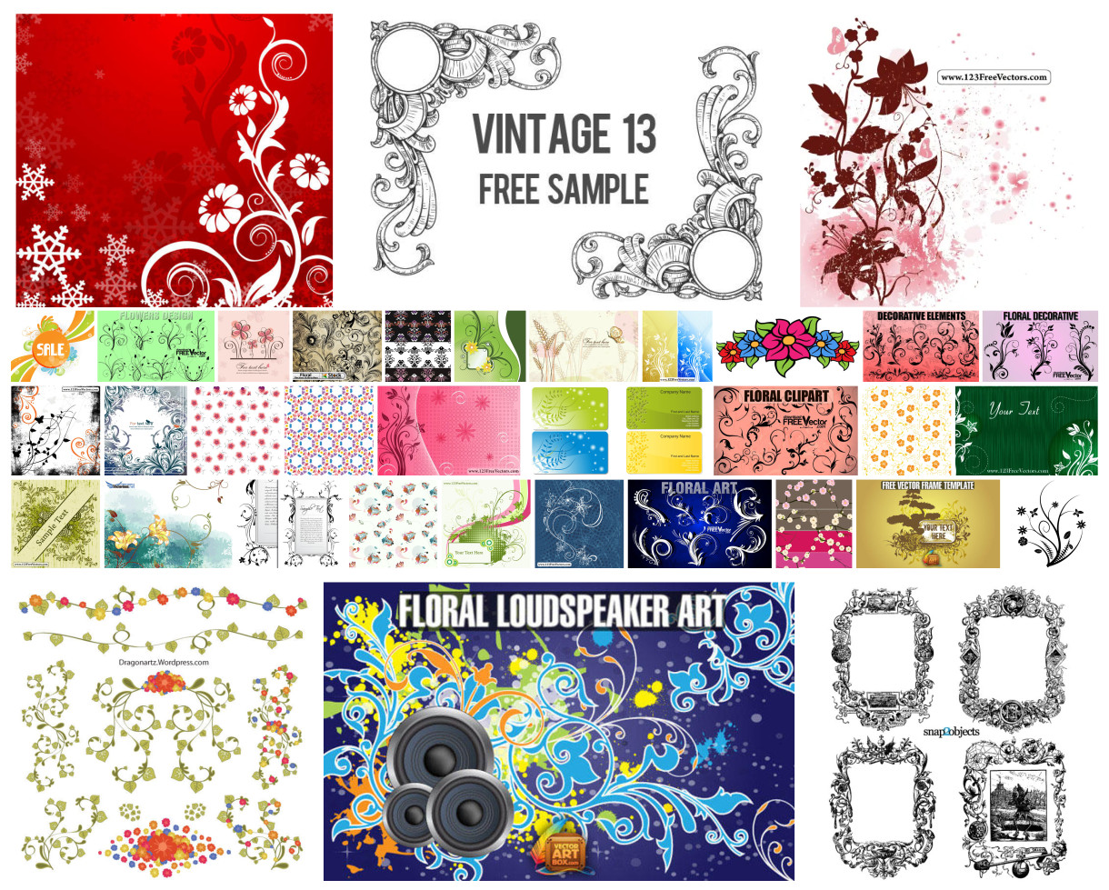 A Creative Compilation of 37 Exquisite Floral Vector Designs