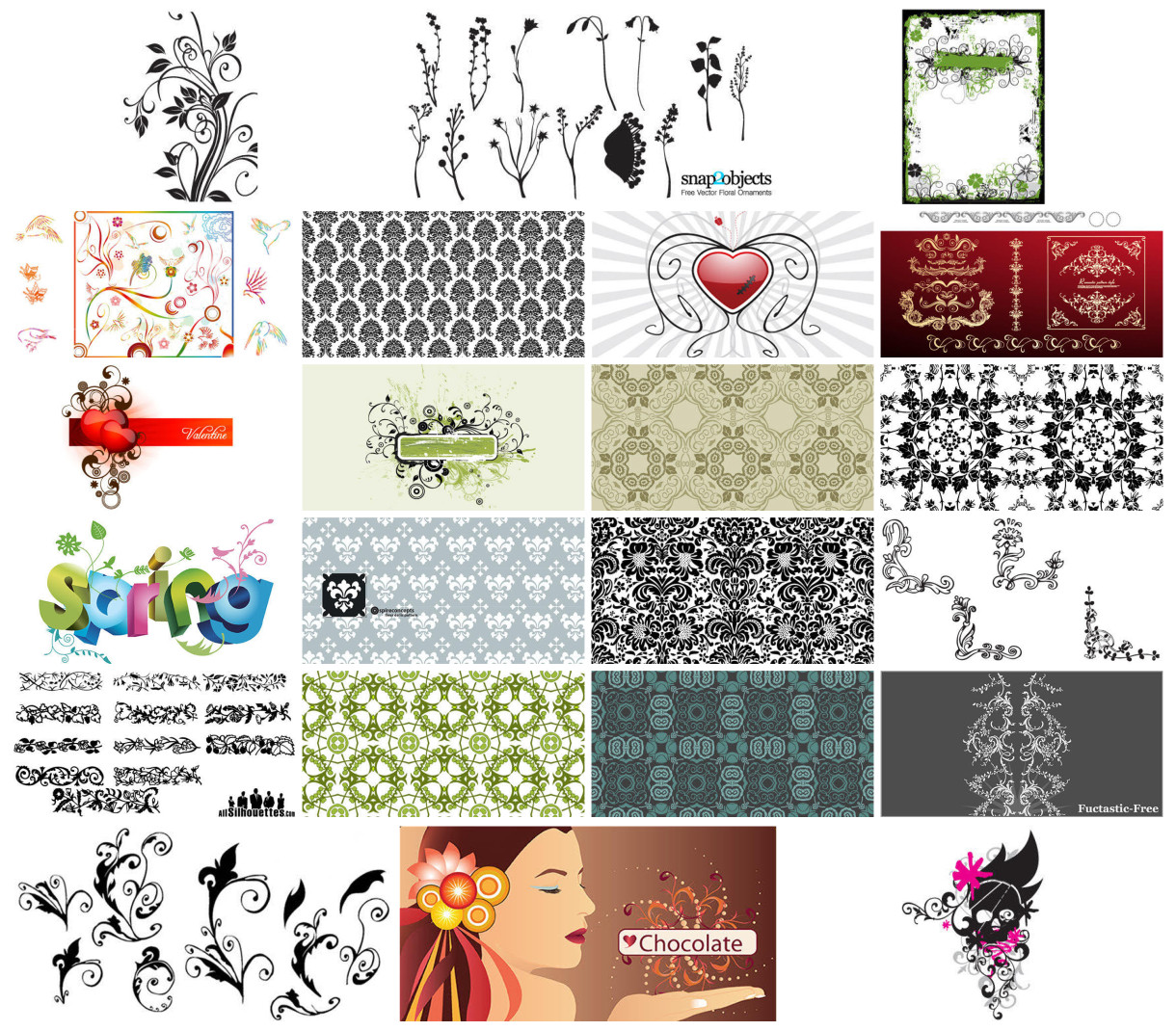 Explore an Enchanting Collection: Floral Vector Designs