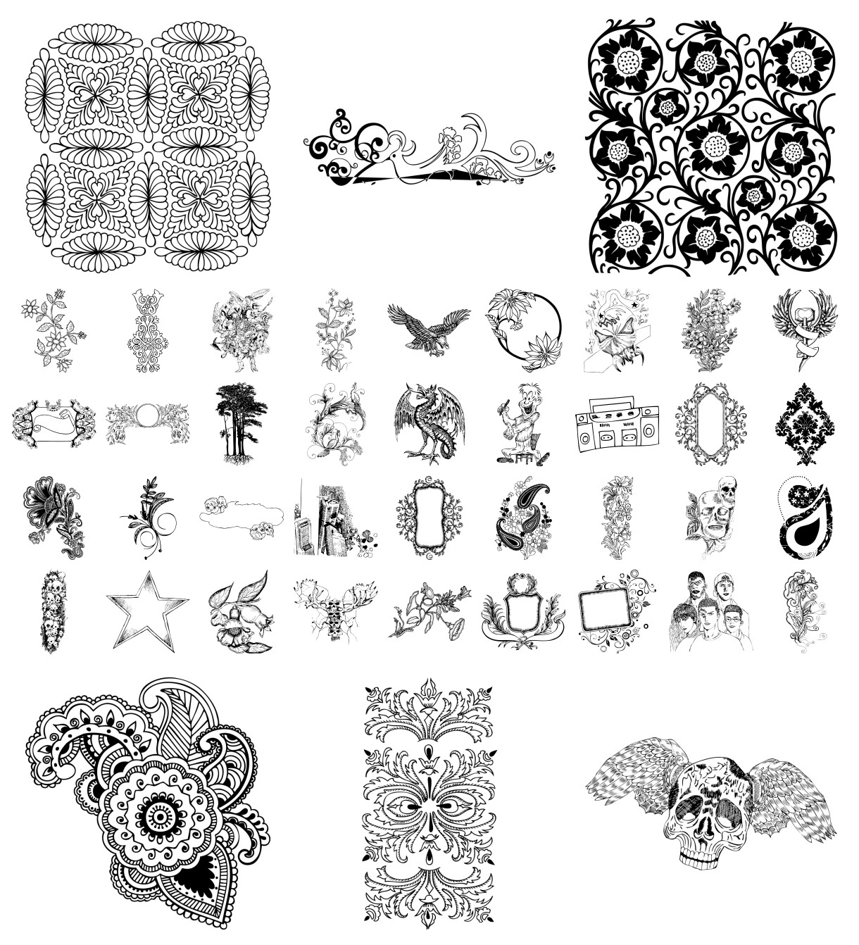 Dive into the Artistry: Hand-Drawn Vector Collection