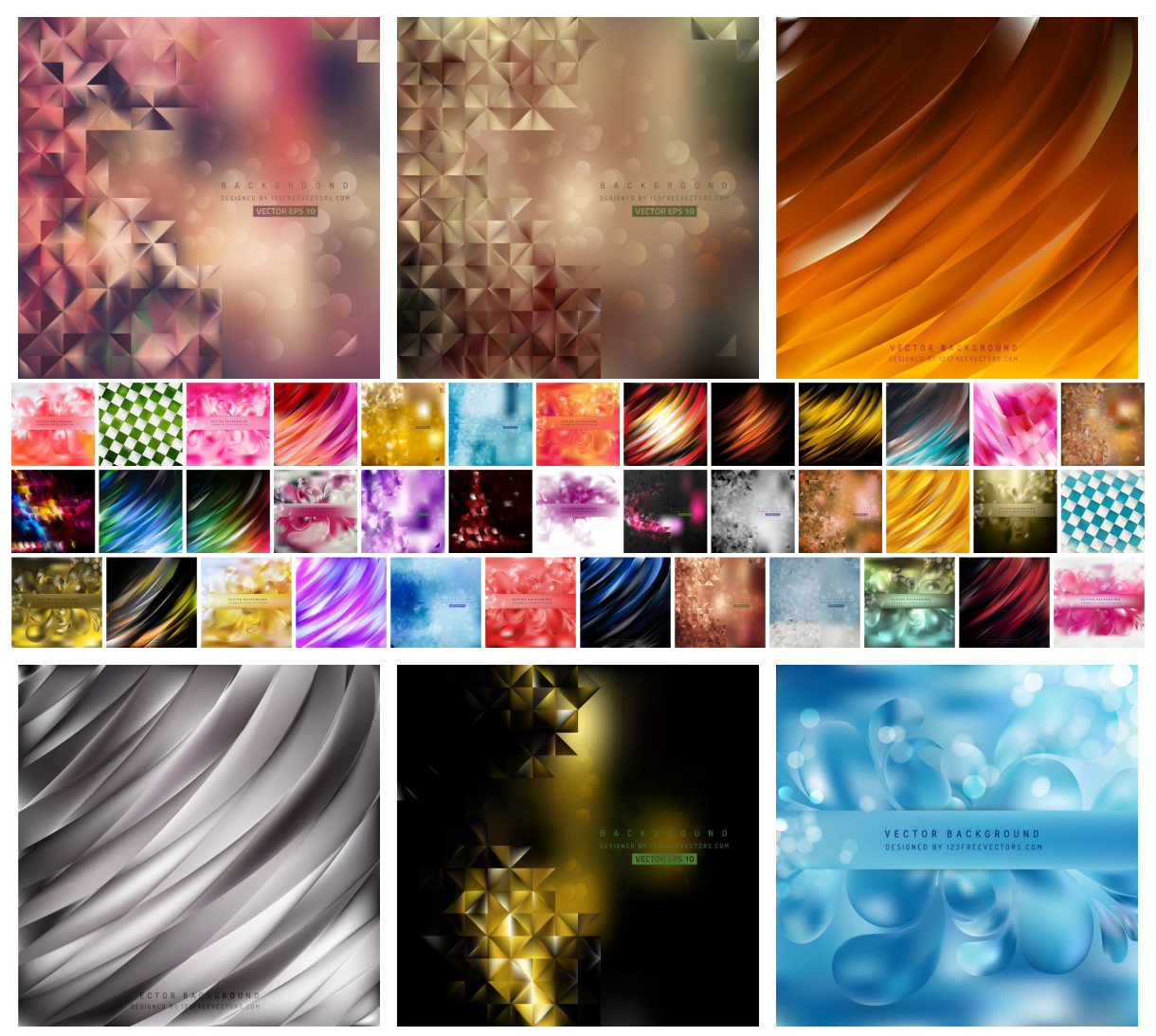 Aesthetic Assemblage of Abstract Background Vectors