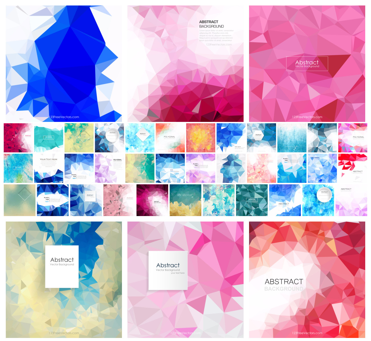 Transform Your Design with Vibrant Geometric Polygon Backgrounds