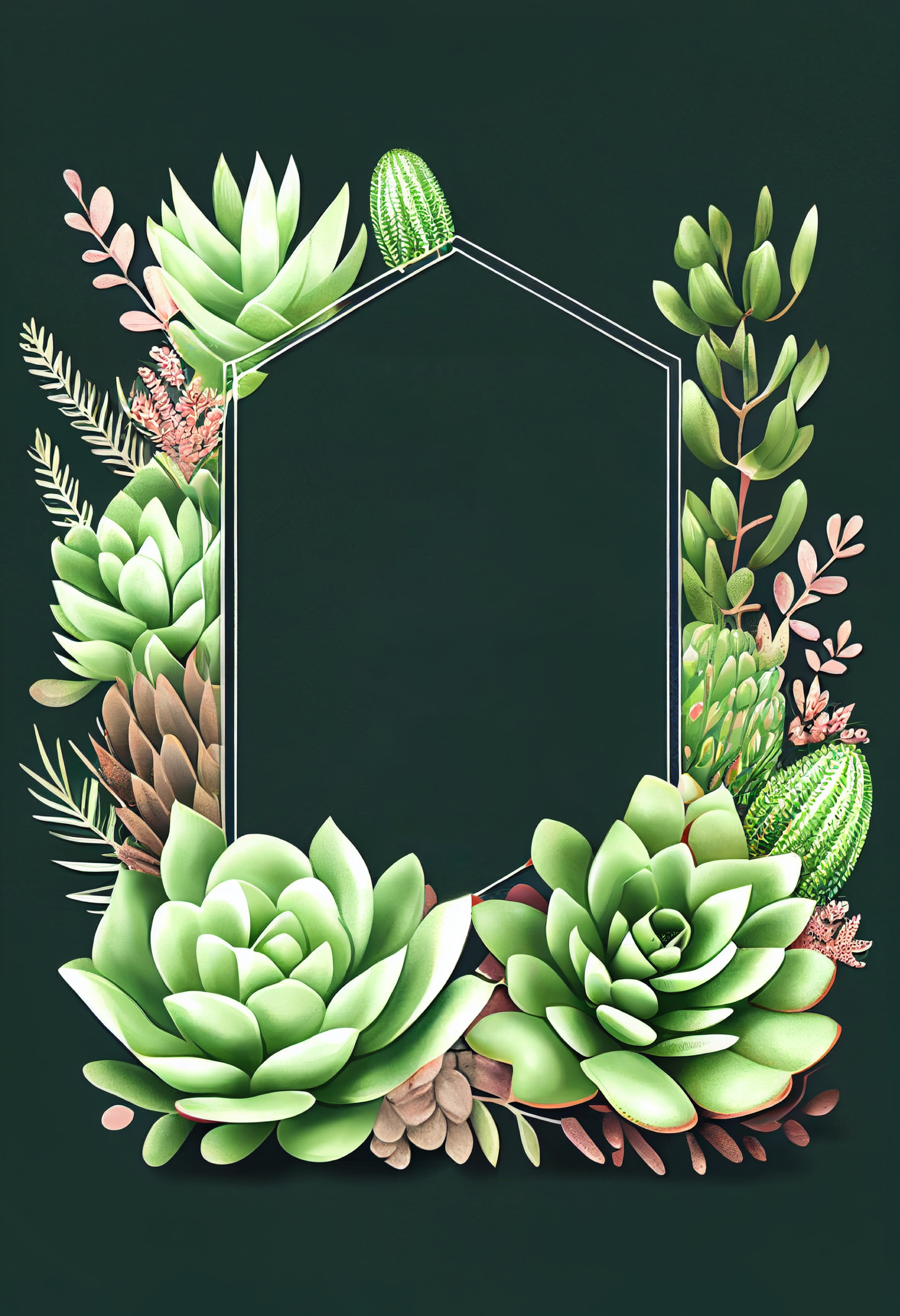 Succulent Wedding Invitation