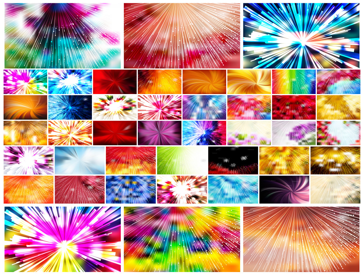 Vivid Vectors: A Curated Collection of Radial Lines Background Vector Designs