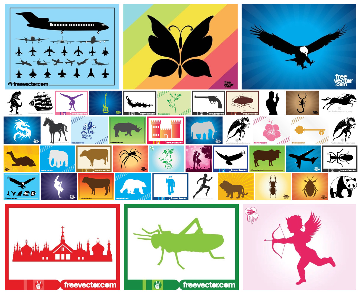 A Mesmerizing Range of Silhouette Vector Designs