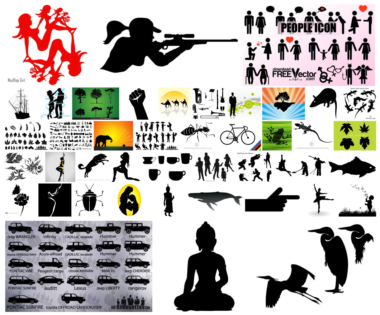 Diving into the Imaginative World of silhouette Vector Designs