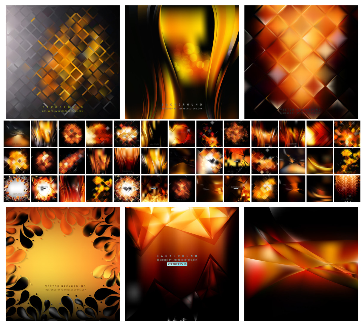 Fire Vector: An Abstract Fusion of Black Orange, and Fire