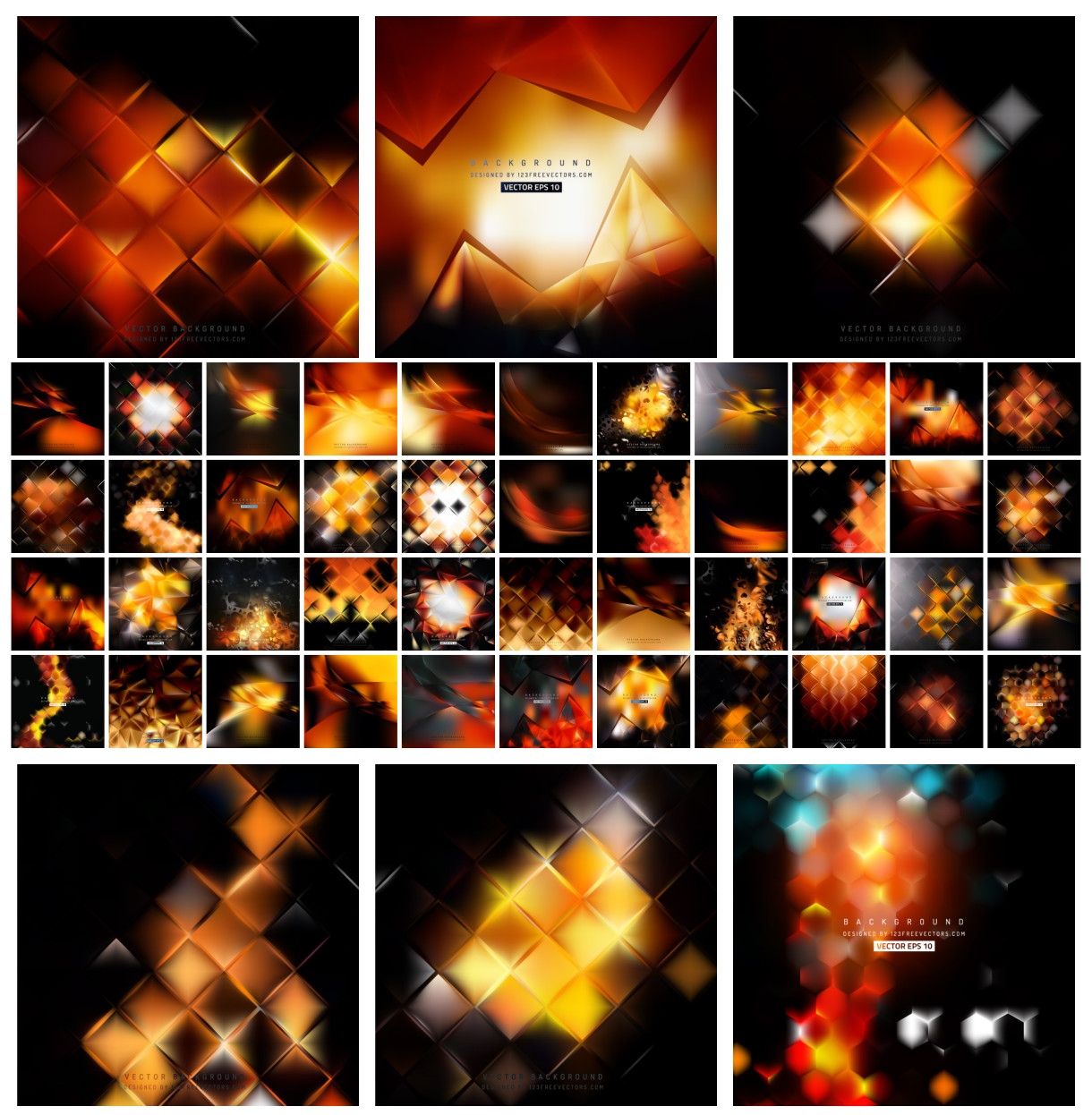 Epic Compilation: Fiery Abstract Vectors