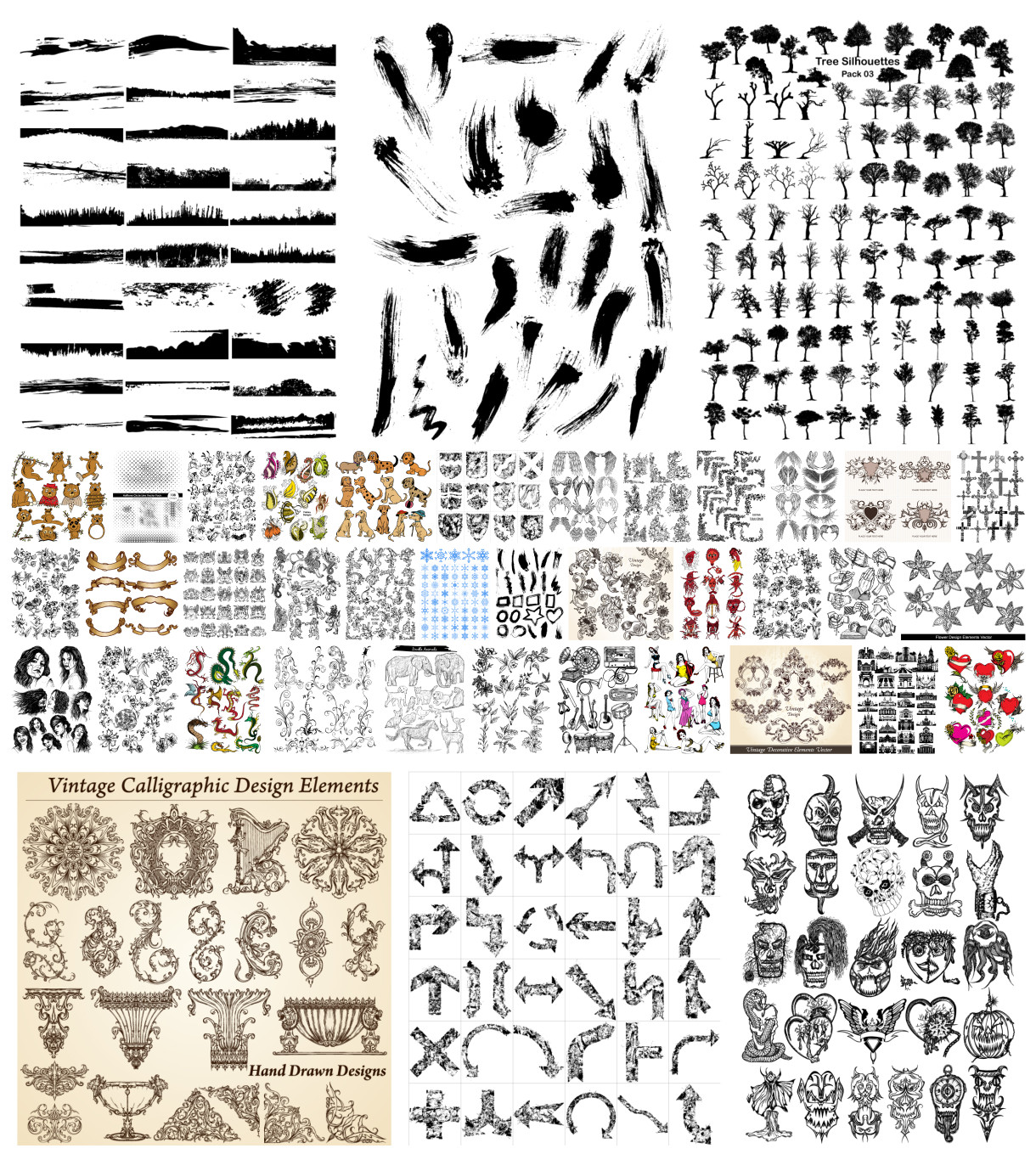 Navigator of Art: An Extraordinary Premium Collection of Diverse Vector and Photoshop Brushes