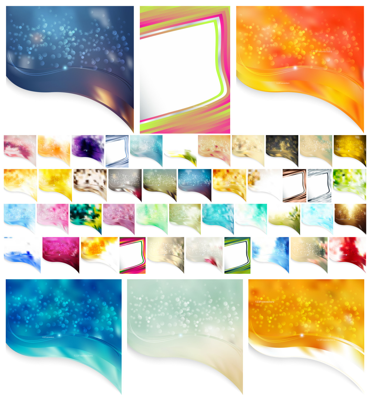 Spectrum Of Abstract Wave Border Vectors and Background Designs ...