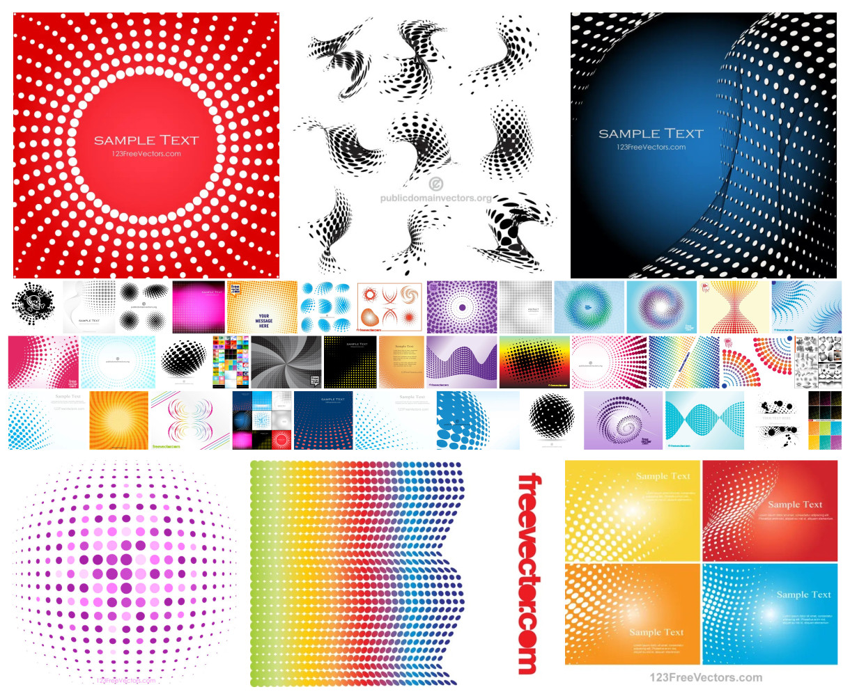 Explore the Visual Delight of Halftone Background Vector Collection