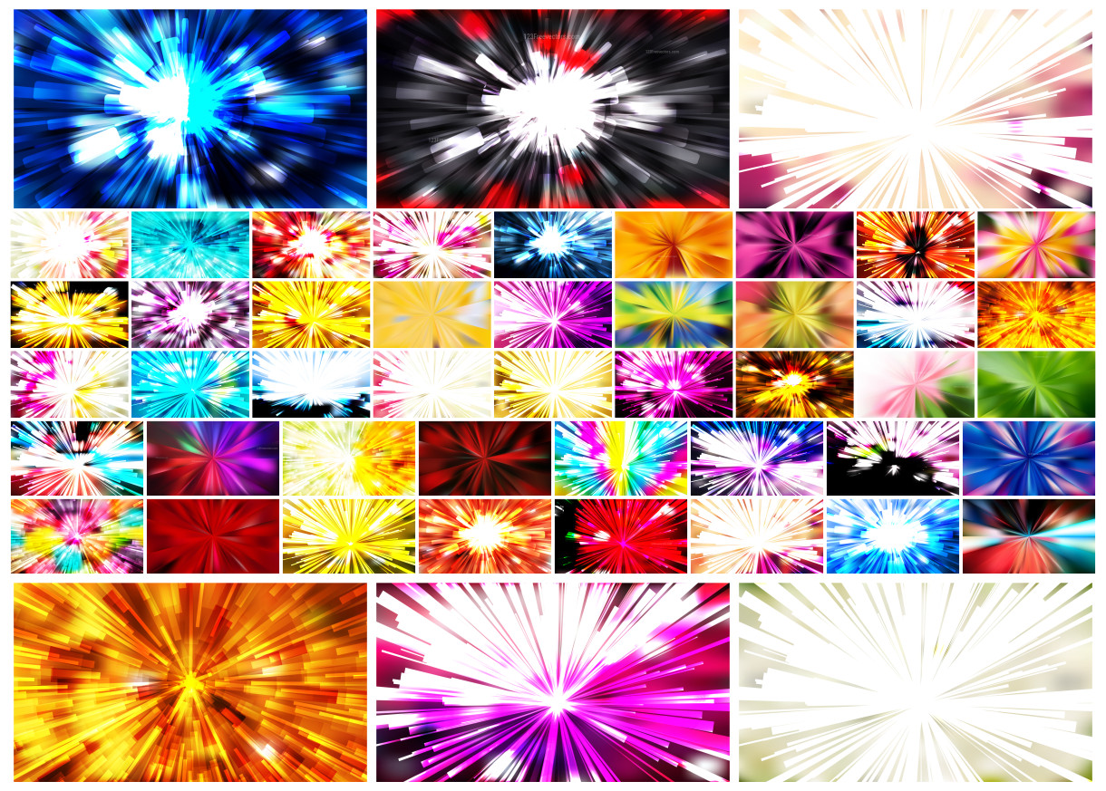 Stirring Spectrum of Sunburst Vector Designs