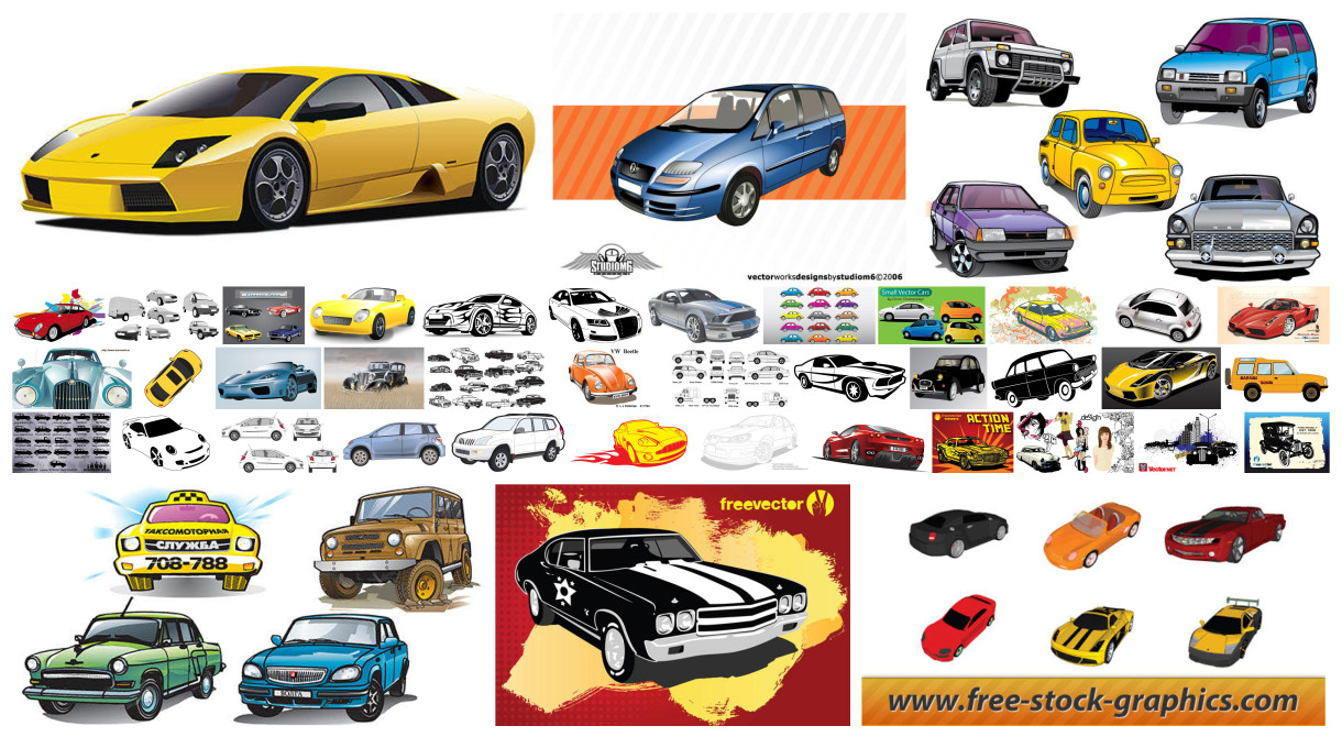 Spectacular Spectrum of Car Vector Designs Collection
