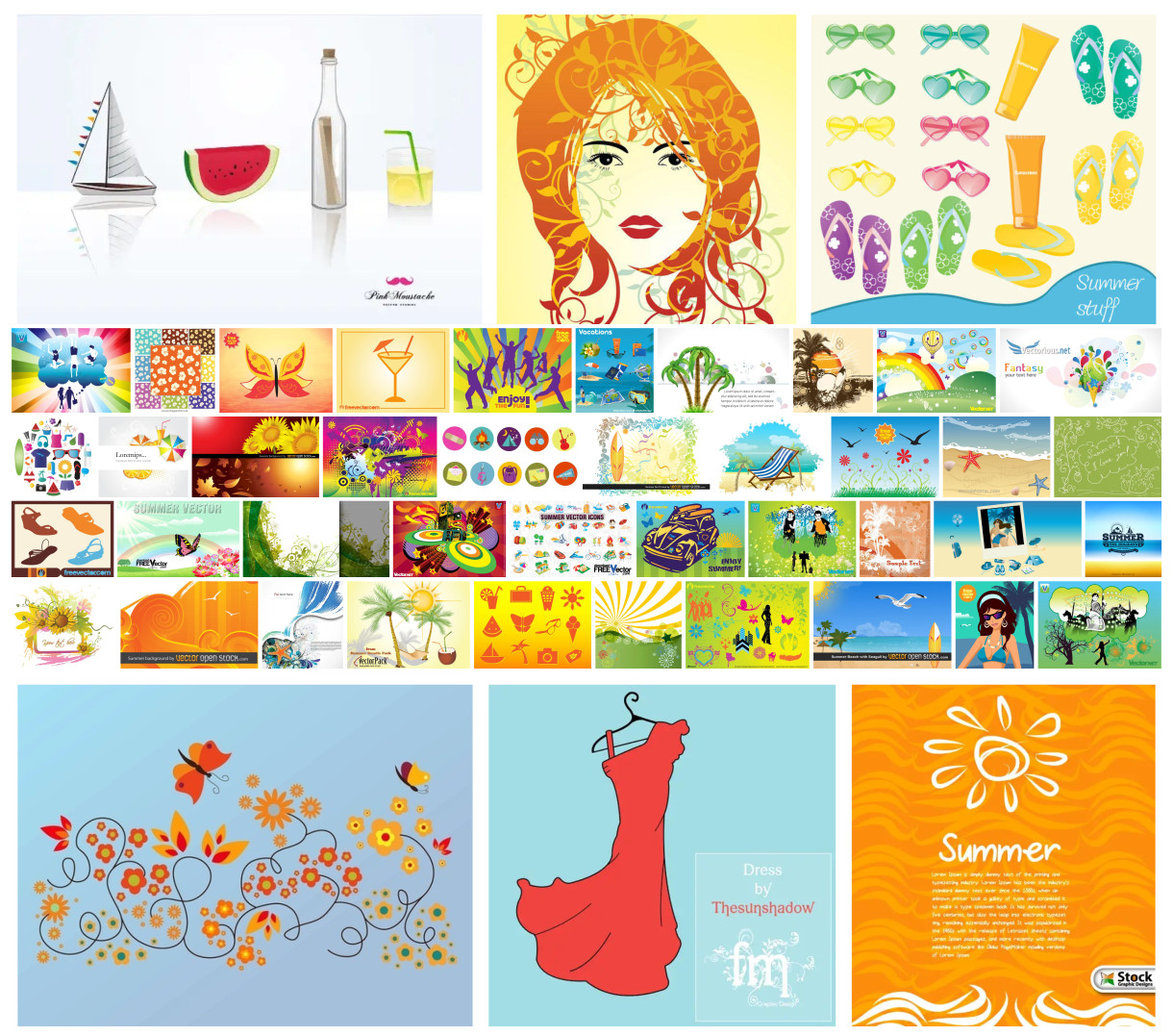 Capture the Essence of Summer with 40+ Vibrant Vector Art Collections