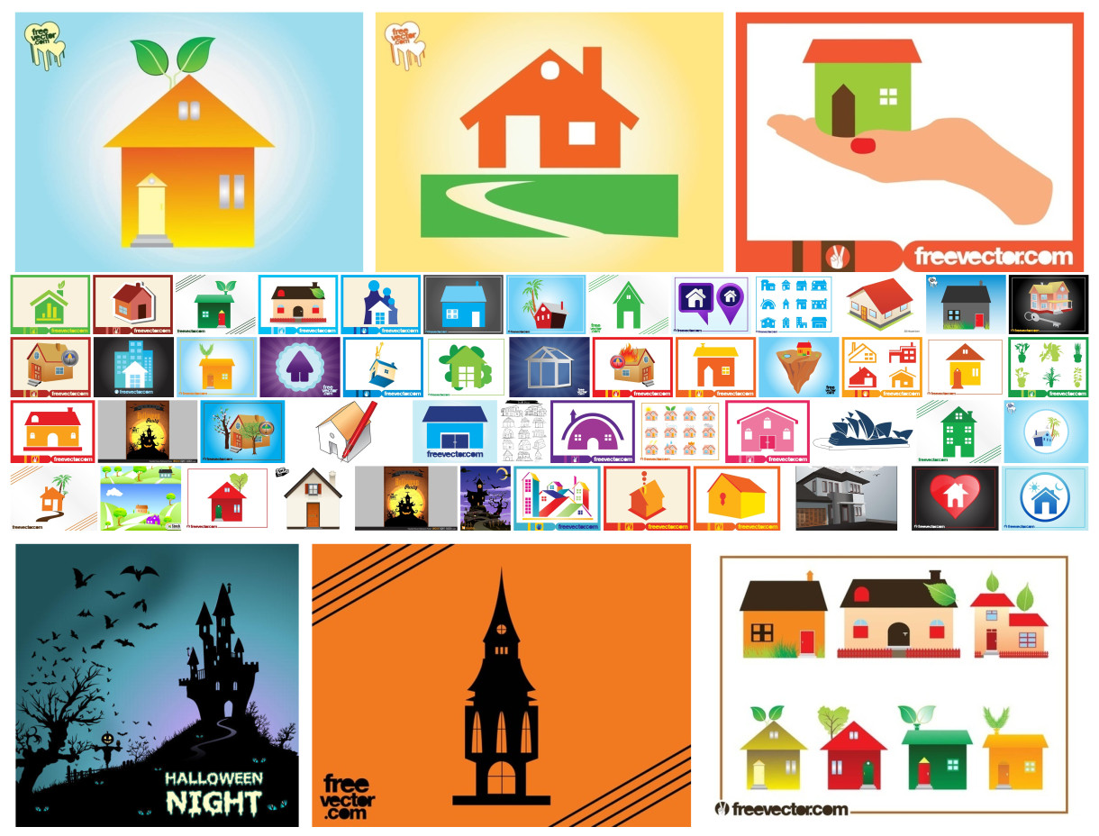Discover a Diverse Collection of Over 50 House Vector Designs