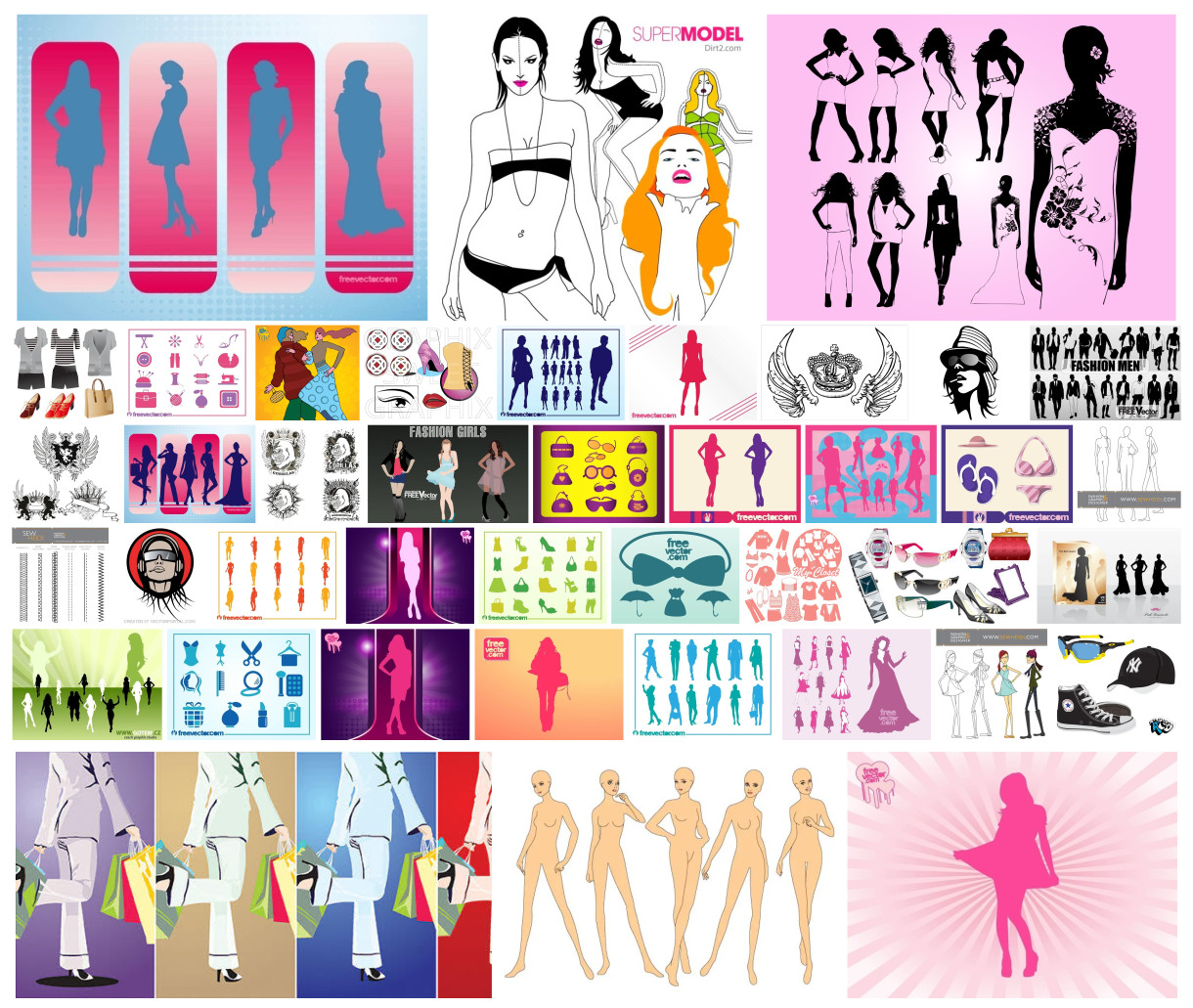Dive into the all-encompassing Fashion Vector Collection: More than just Style!